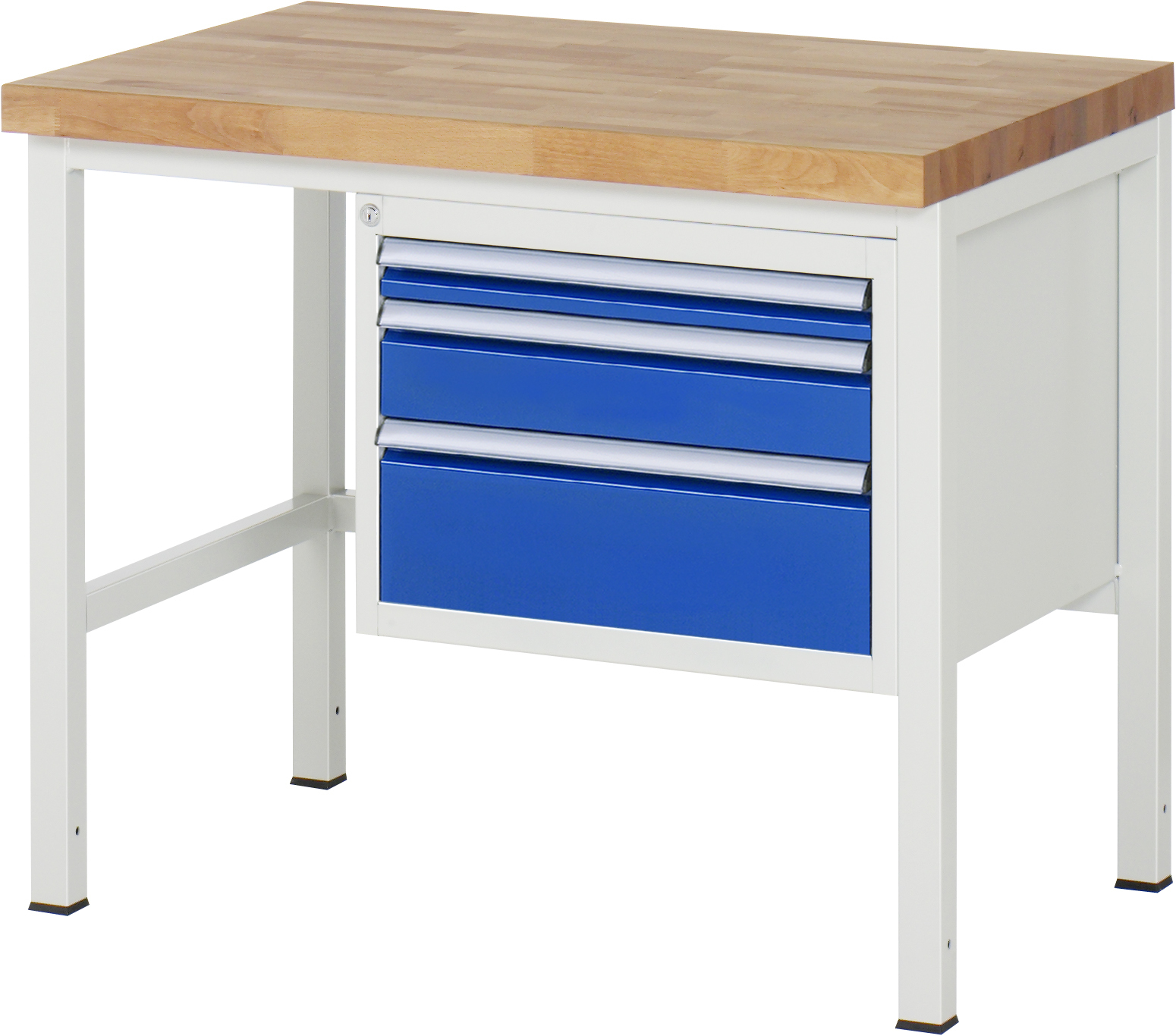 Werkbank Modell 8126, B 1000xT 700xH 840mm, Buche-Massiv-Platte 40mm