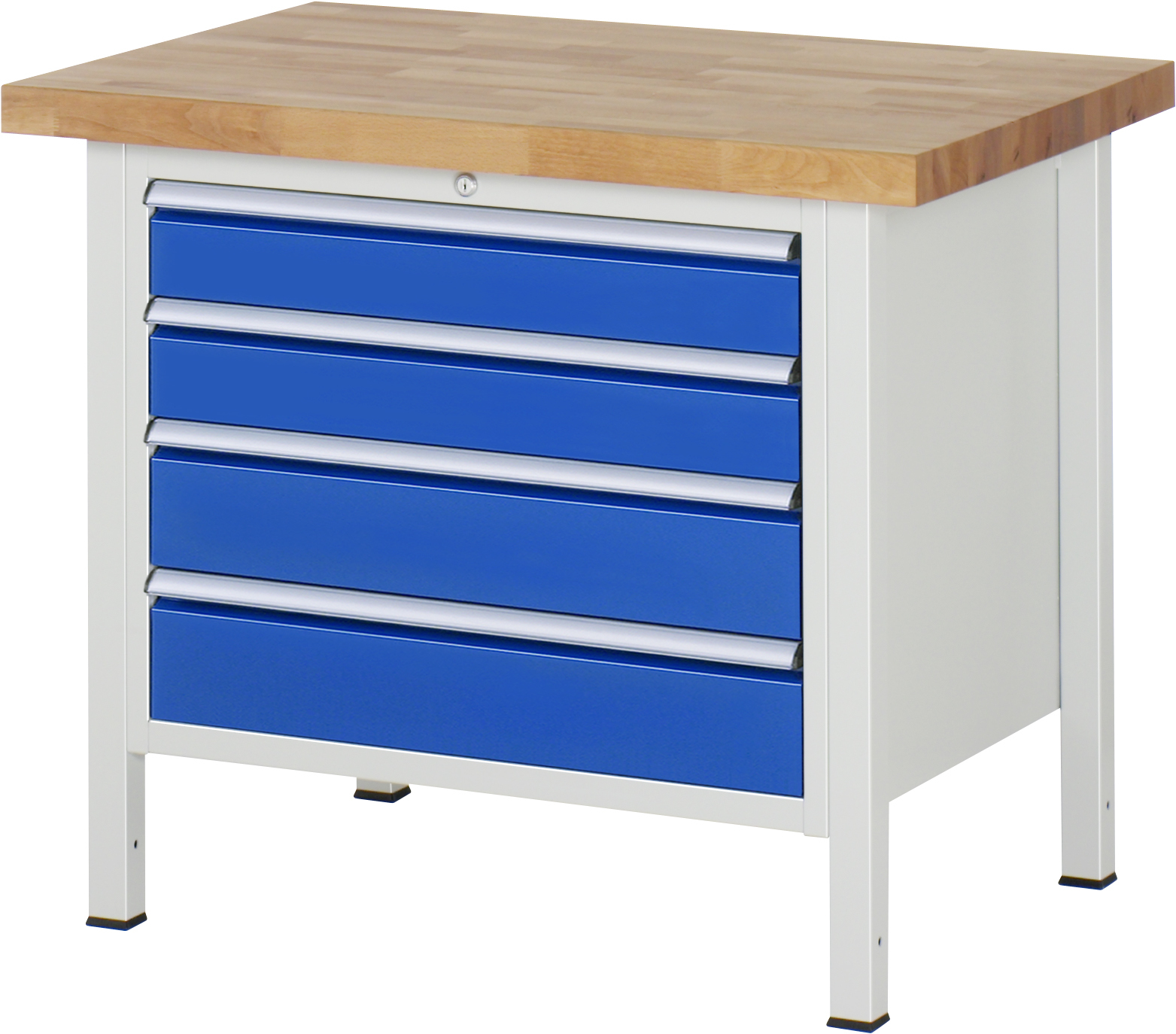 Werkbank Modell 8262, B 1000xT 700xH 840mm, Buche-Massiv-Platte 40mm