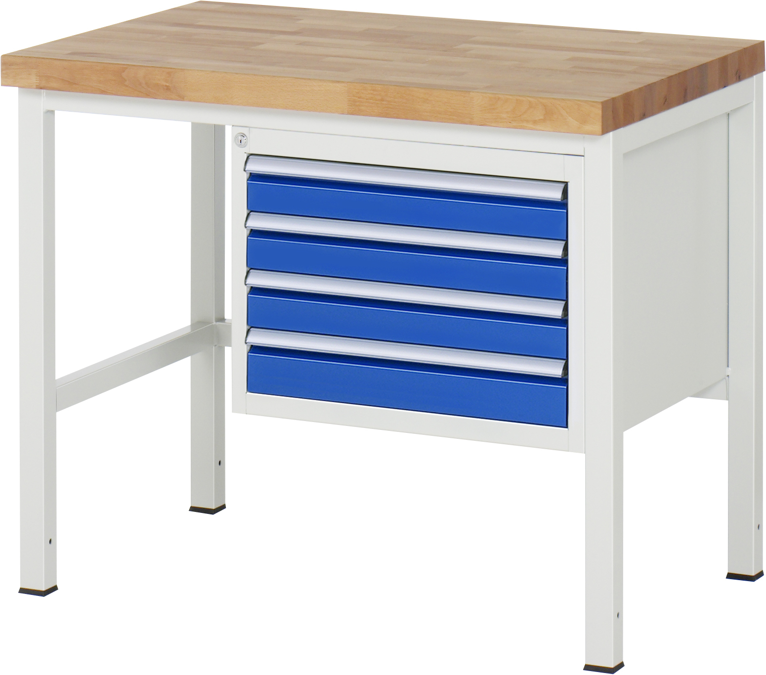 Werkbank Modell 8133, B 1000xT 700xH 840mm, Buche-Massiv-Platte 40mm