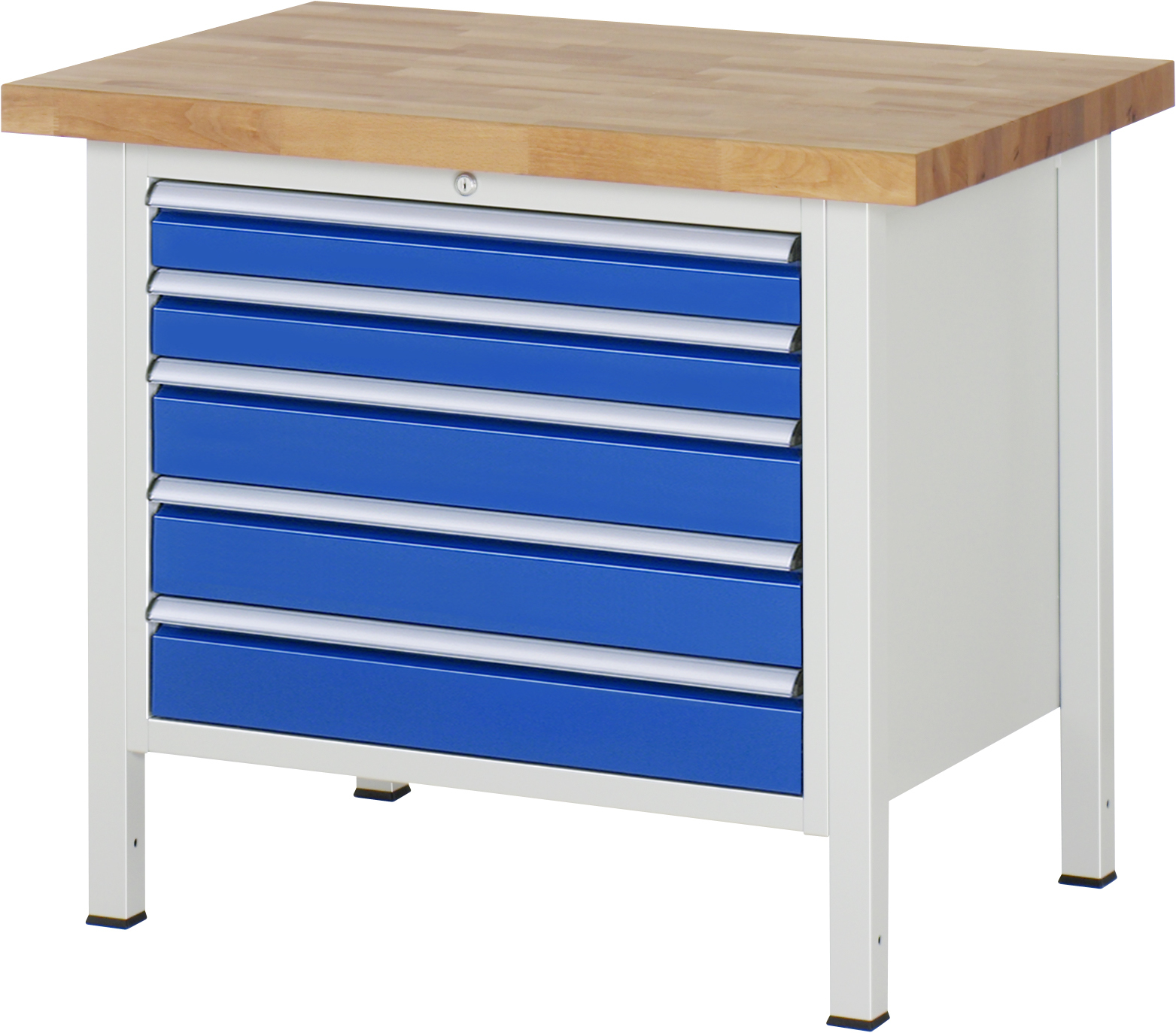 Werkbank Modell 8271, B 1000xT 700xH 840mm, Buche-Massiv-Platte 40mm