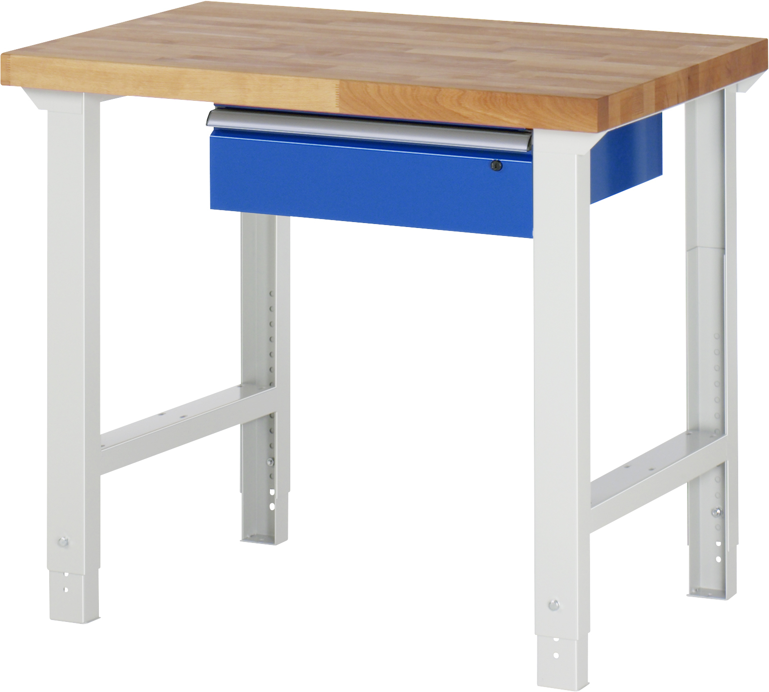 Werkbank Modell 7000, B 1000 x T 700 x H 790-1140 mm, Buche-Massiv-Platte 40 mm