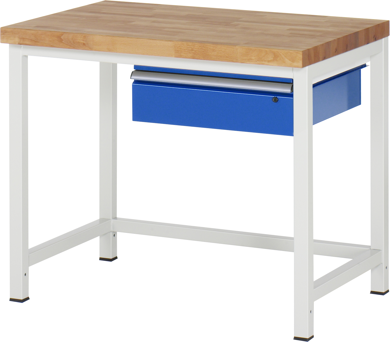 Werkbank verstellbare Höhe, B 1000xT 700xH 840-1040mm, Buche-Massiv-Platte 40mm