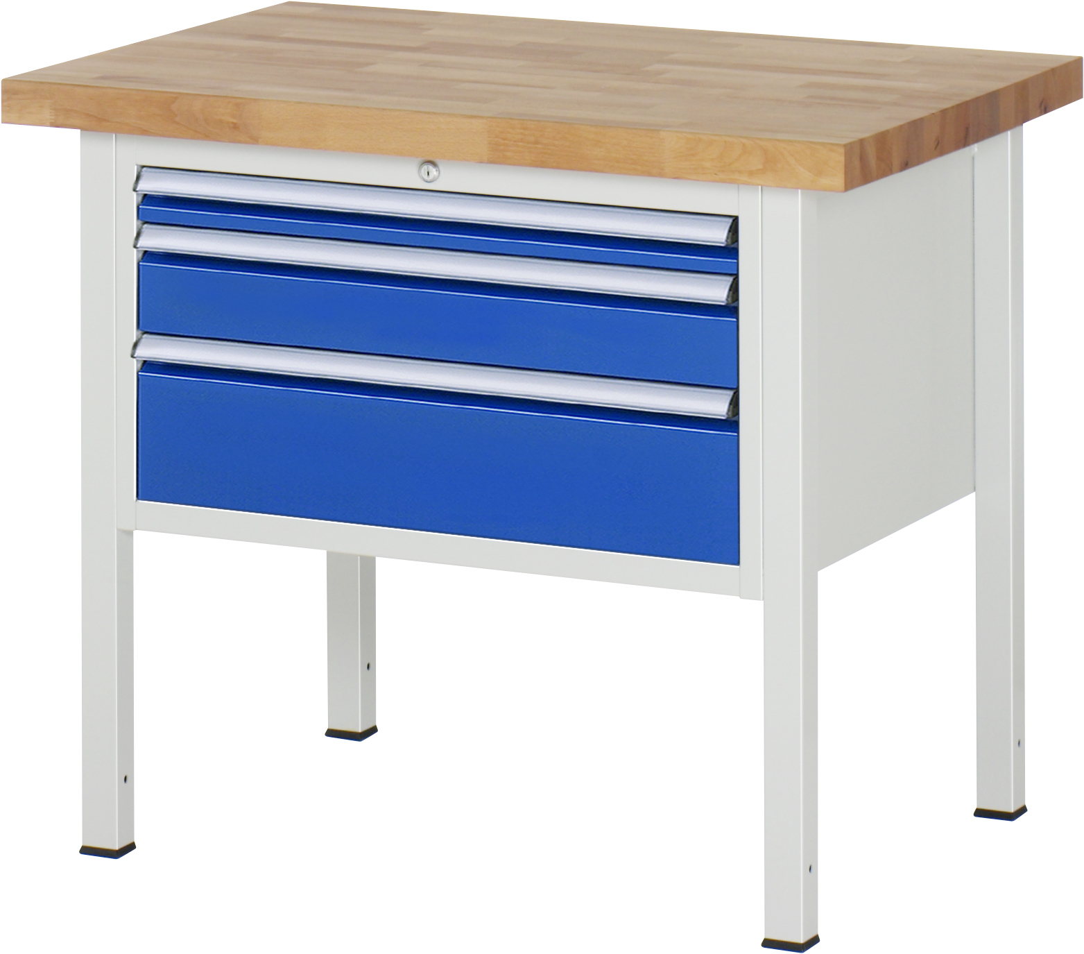 Werkbank Modell 8226, B 1000xT 700xH 840-1040mm, Buche-Massiv-Platte 40mm