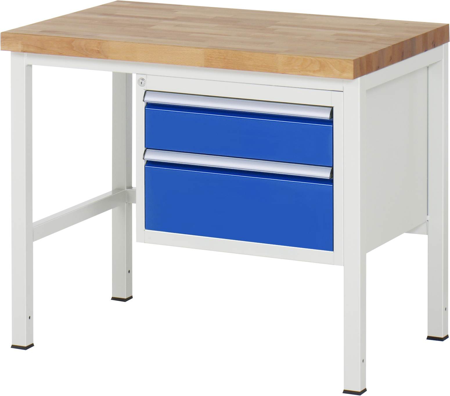 Werkbank Modell 8123, B 1000xT 700xH 840-1040mm, Buche-Massiv-Platte 40mm