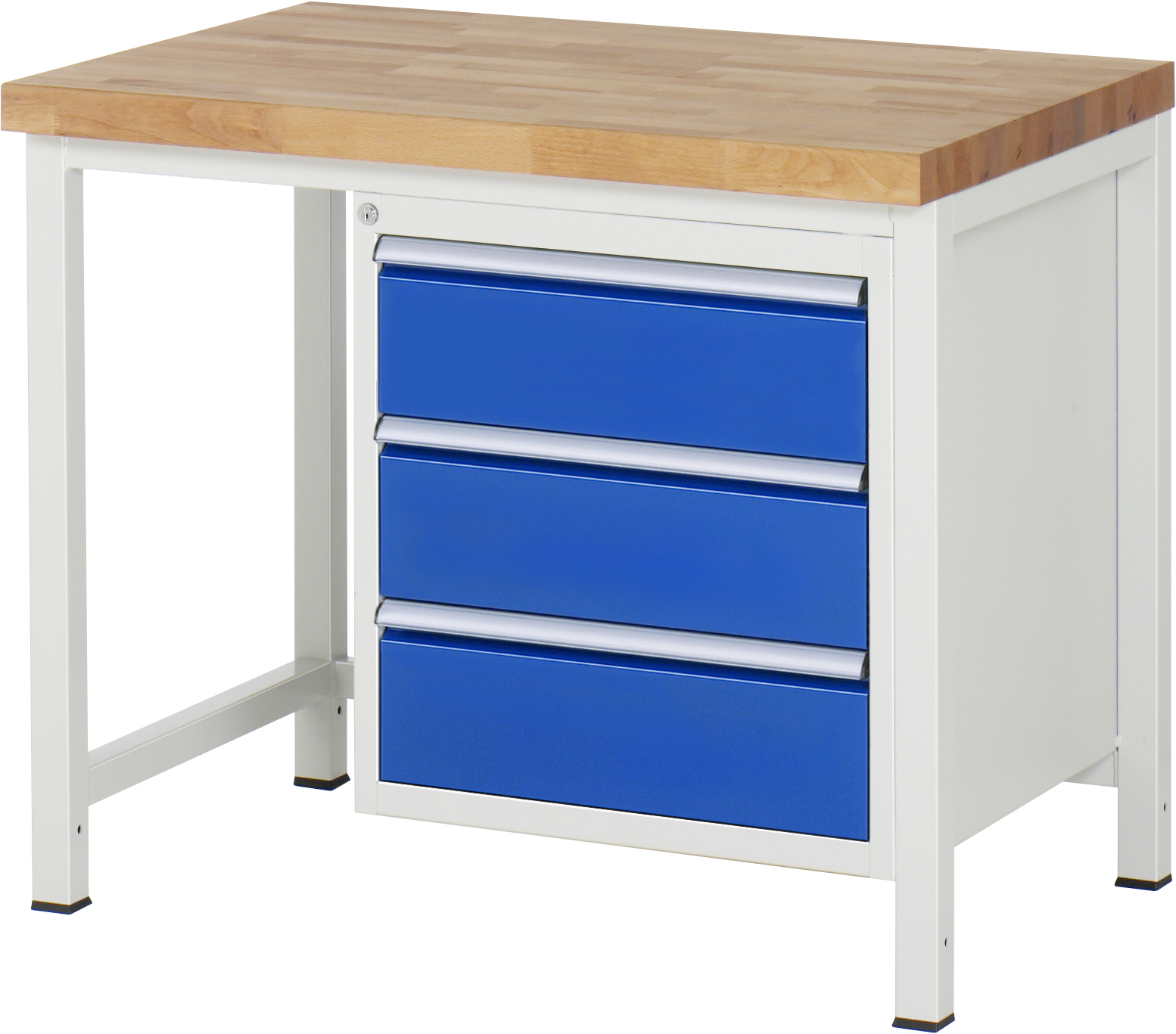 Werkbank Modell 8157, B 1000xT 700xH 840-1040mm, Buche-Massiv-Platte 40mm