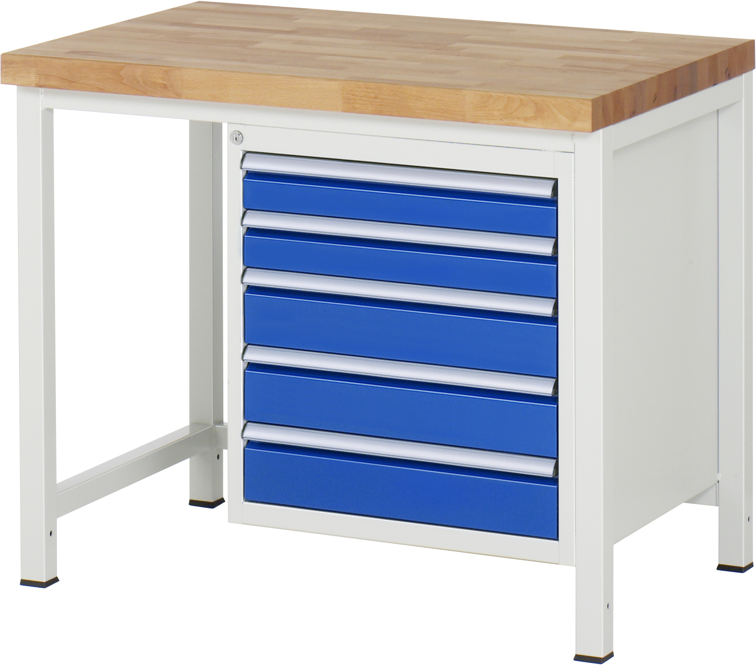 Werkbank Modell 8171, B 1000xT 700xH 840-1040mm, Buche-Massiv-Platte 40mm