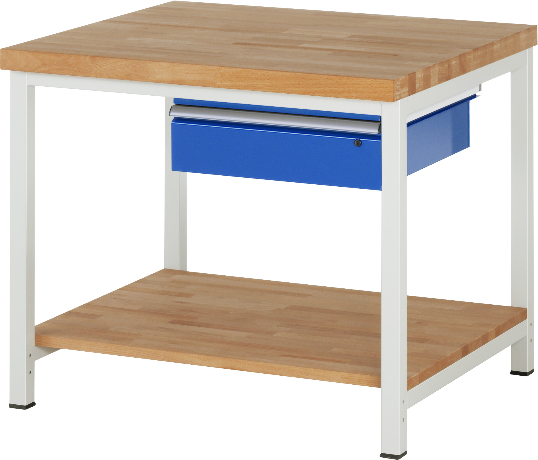 Werkbank fixe Höhe, B 1000xT 900xH 840mm, Buche-Massiv-Platte 40mm