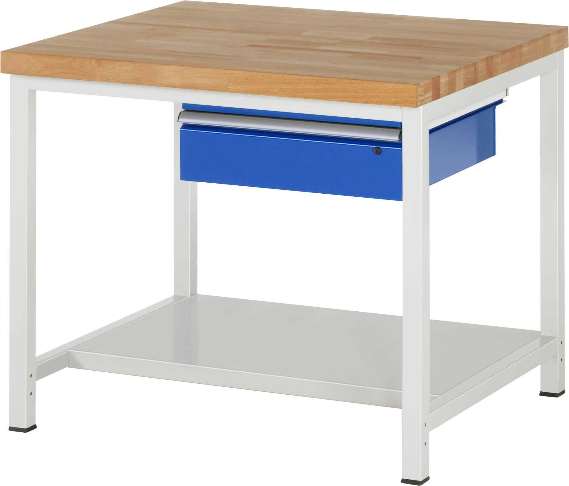 Werkbank fixe Höhe, B 1000xT 900xH 840mm, Buche-Massiv-Platte 40mm