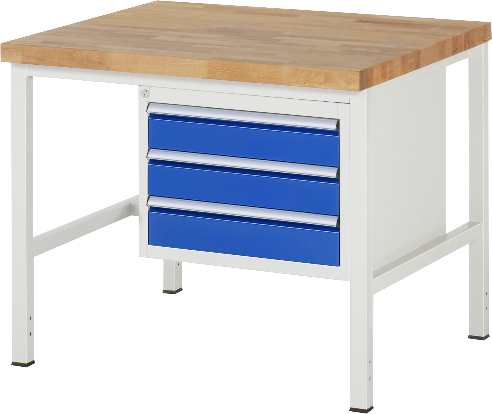 Werkbank Modell 8127, B 1000xT 900xH 840-1040mm, Buche-Massiv-Platte 40mm