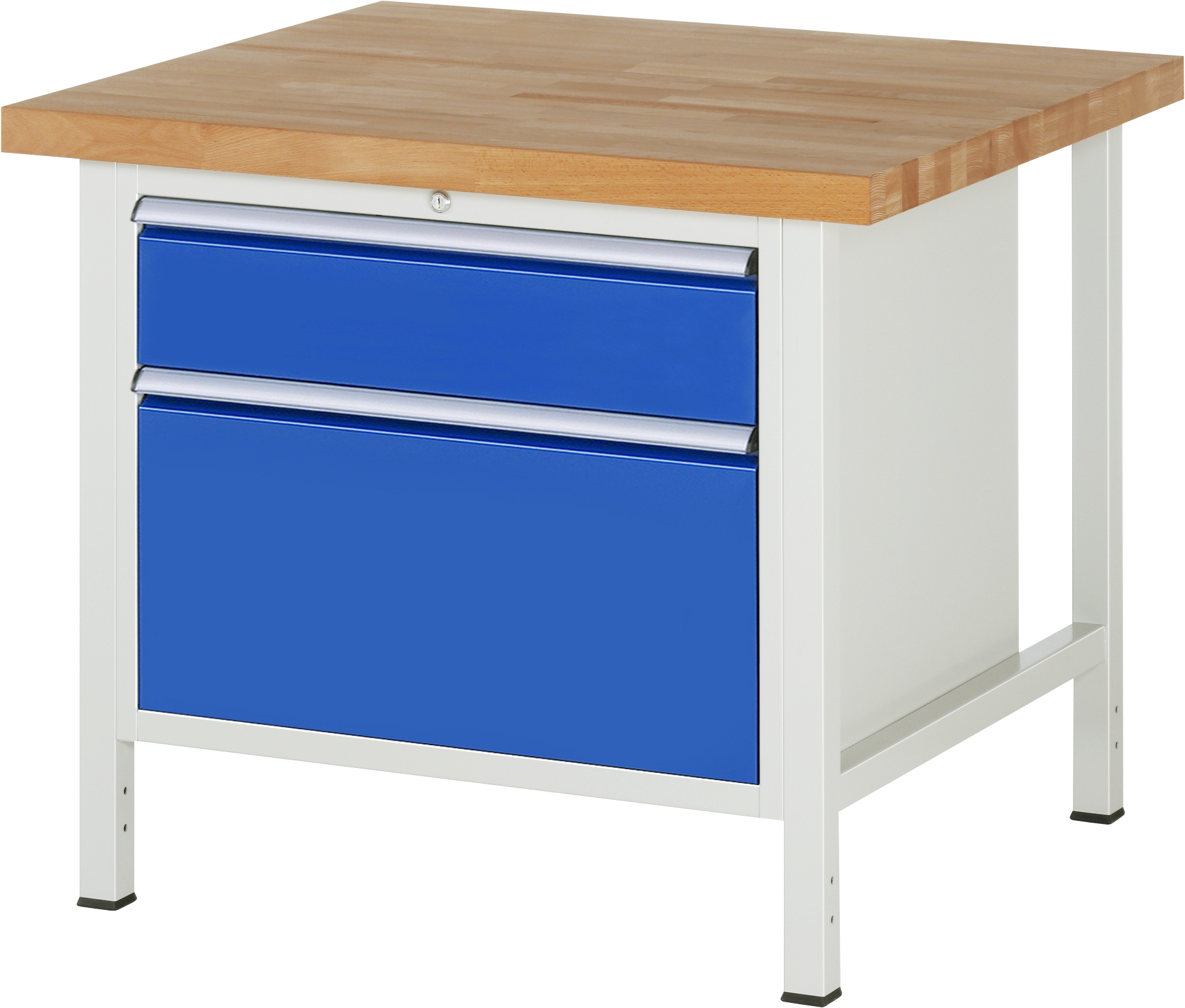 Werkbank Modell 8256, B 1000xT 900xH 840-1040mm, Buche-Massiv-Platte 40mm