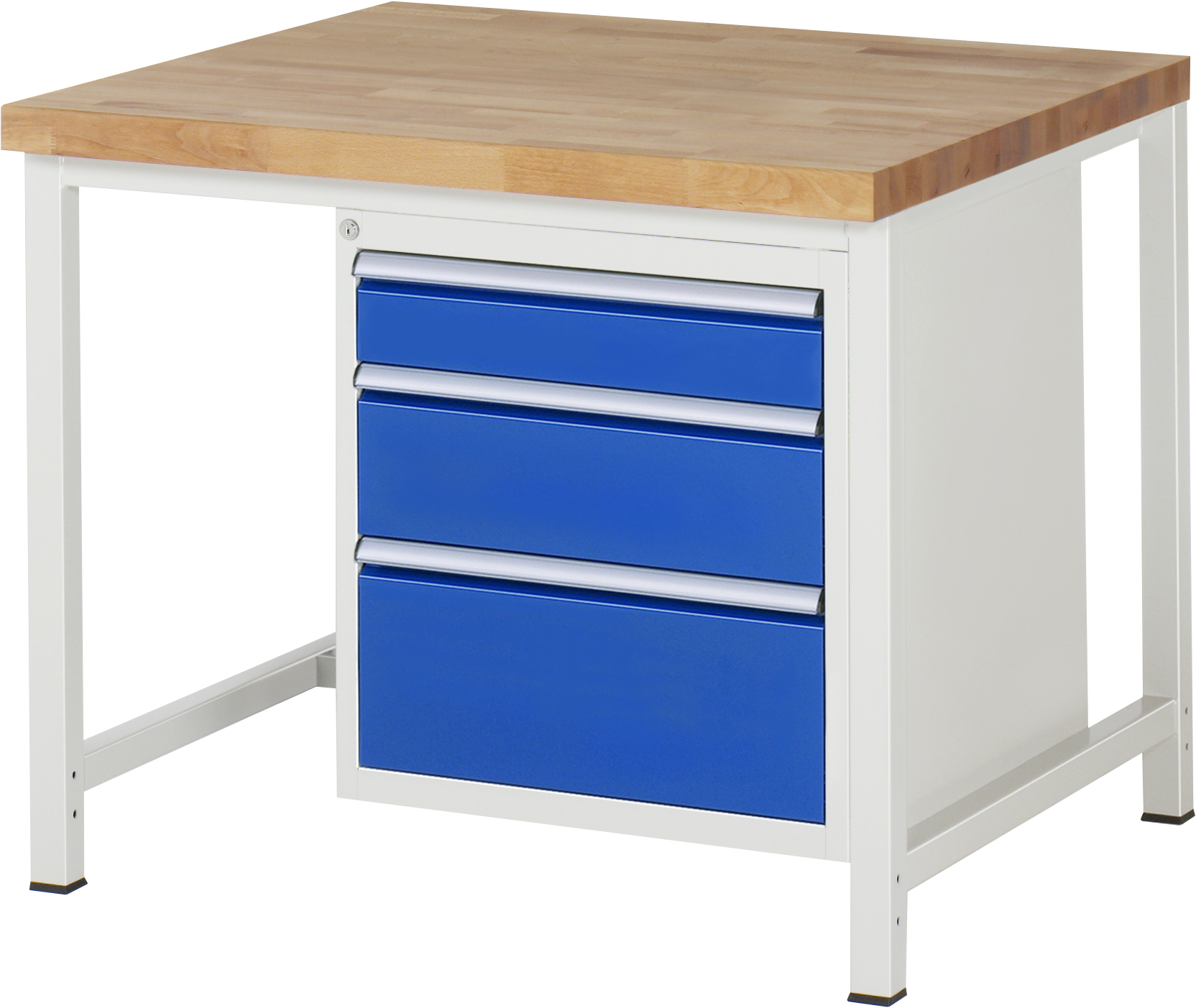 Werkbank Modell 8159, B 1000xT 900xH 840-1040mm, Buche-Massiv-Platte 40mm