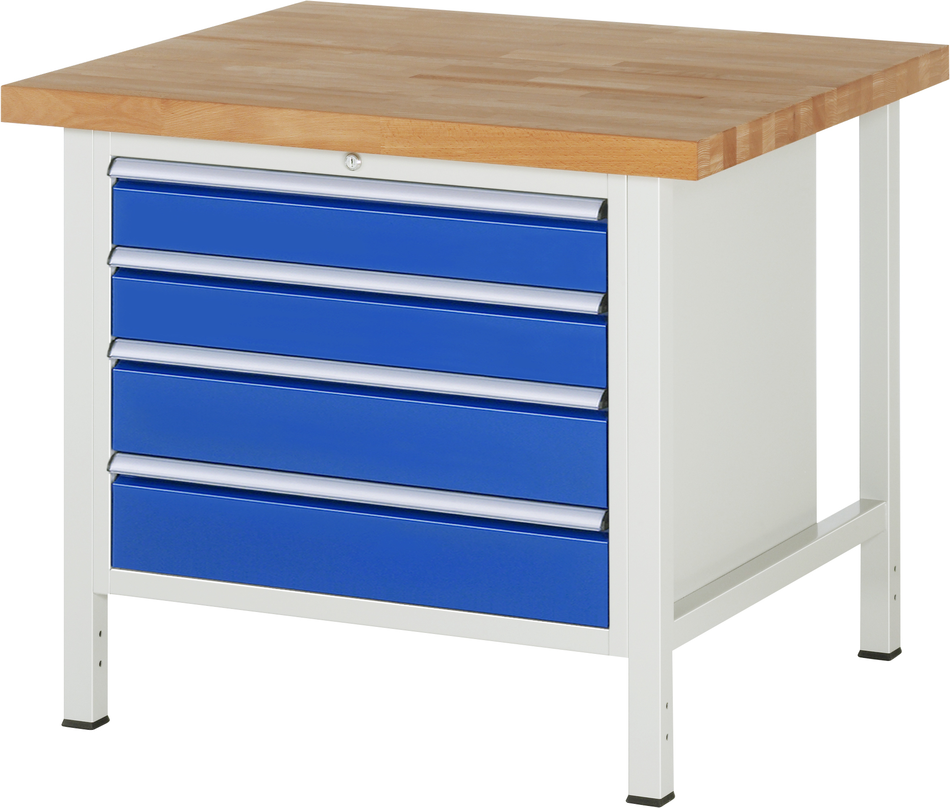 Werkbank Modell 8262, B 1000xT 900xH 840-1040mm, Buche-Massiv-Platte 40mm