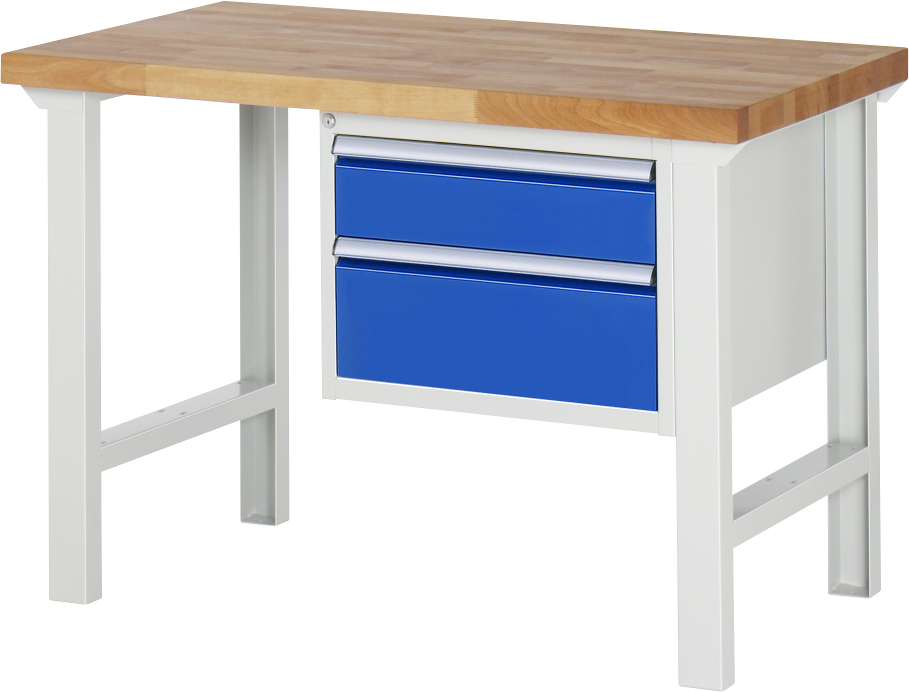 Werkbank Modell 7000, B 1250 x T 700 x H 840 mm, Buche-Massiv-Platte 40 mm