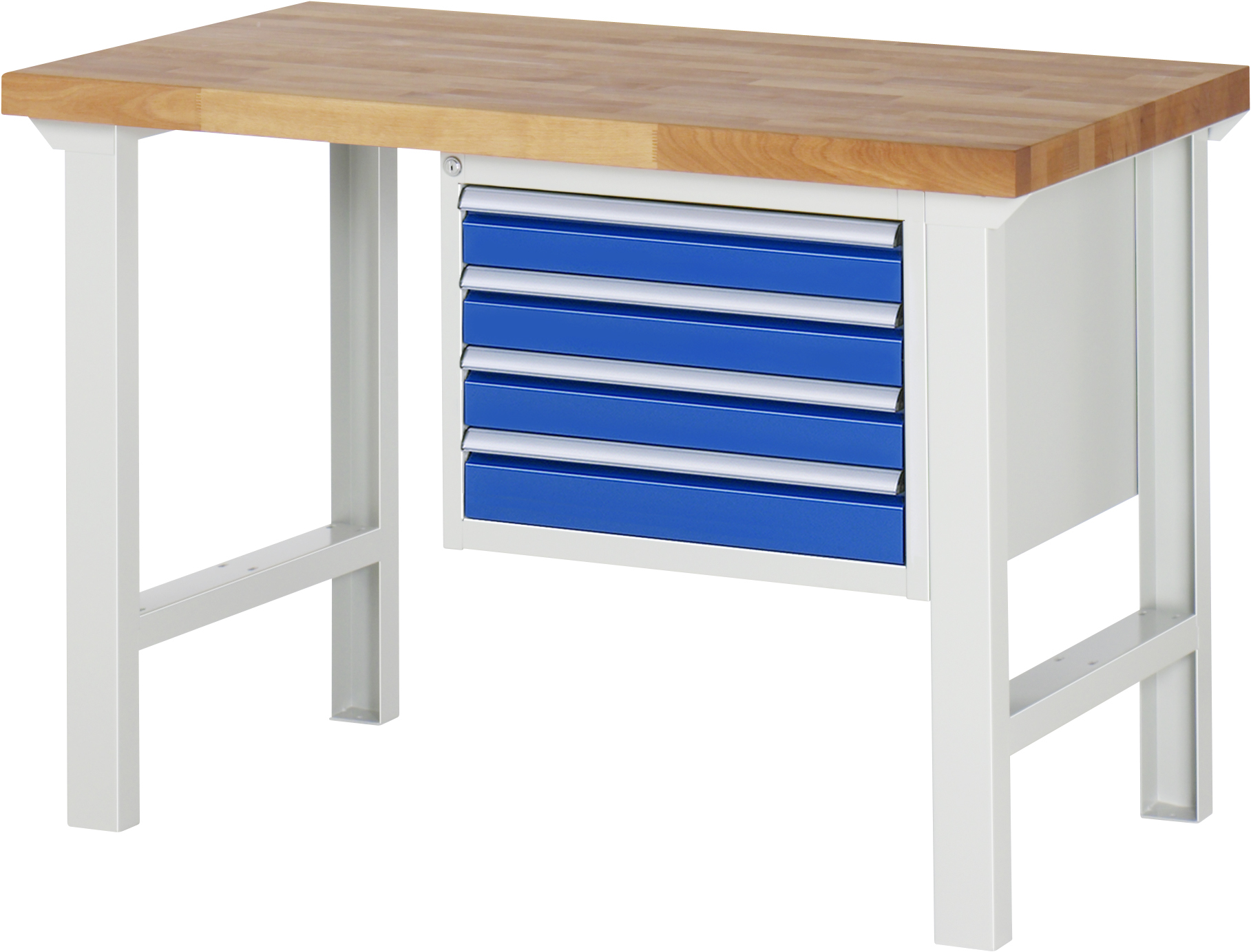 Werkbank Modell 7000, B 1250 x T 700 x H 840 mm, Buche-Massiv-Platte 40 mm