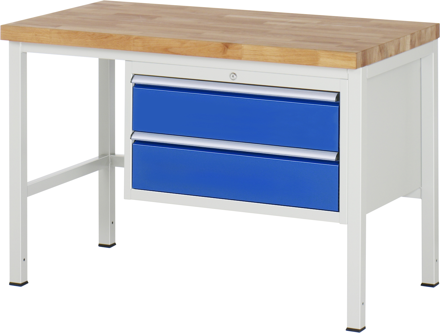 Werkbank Modell 8225, B 1250xT 700xH 840mm, Buche-Massiv-Platte 40mm