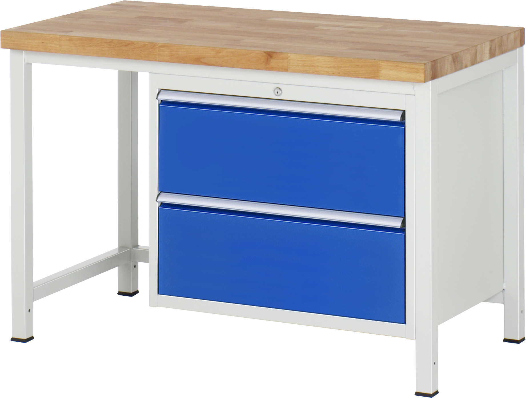 Werkbank Modell 8255, B 1250xT 700xH 840mm, Buche-Massiv-Platte 40mm