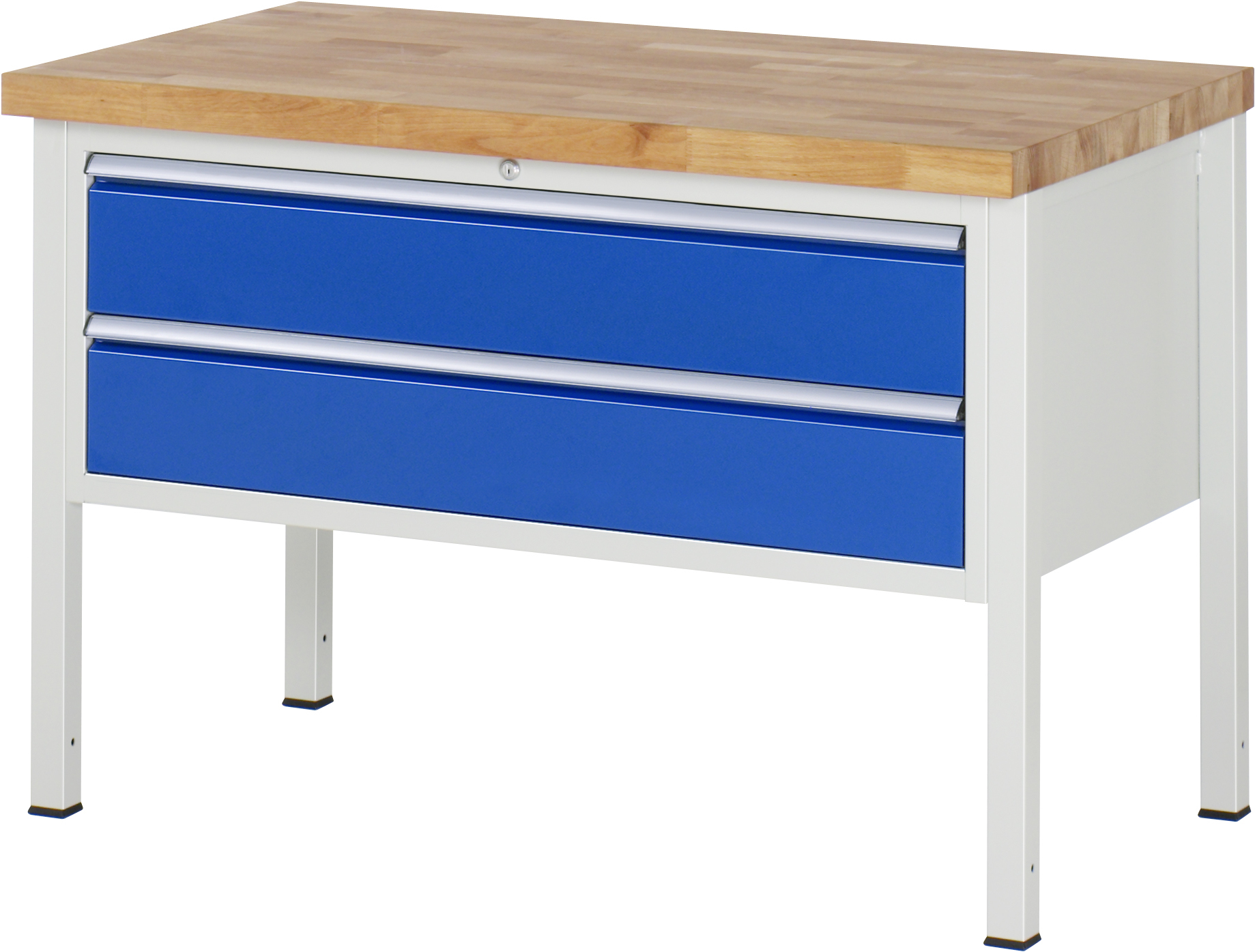 Werkbank Modell 8325, B 1250xT 700xH 840-1040mm, Buche-Massiv-Platte 40mm