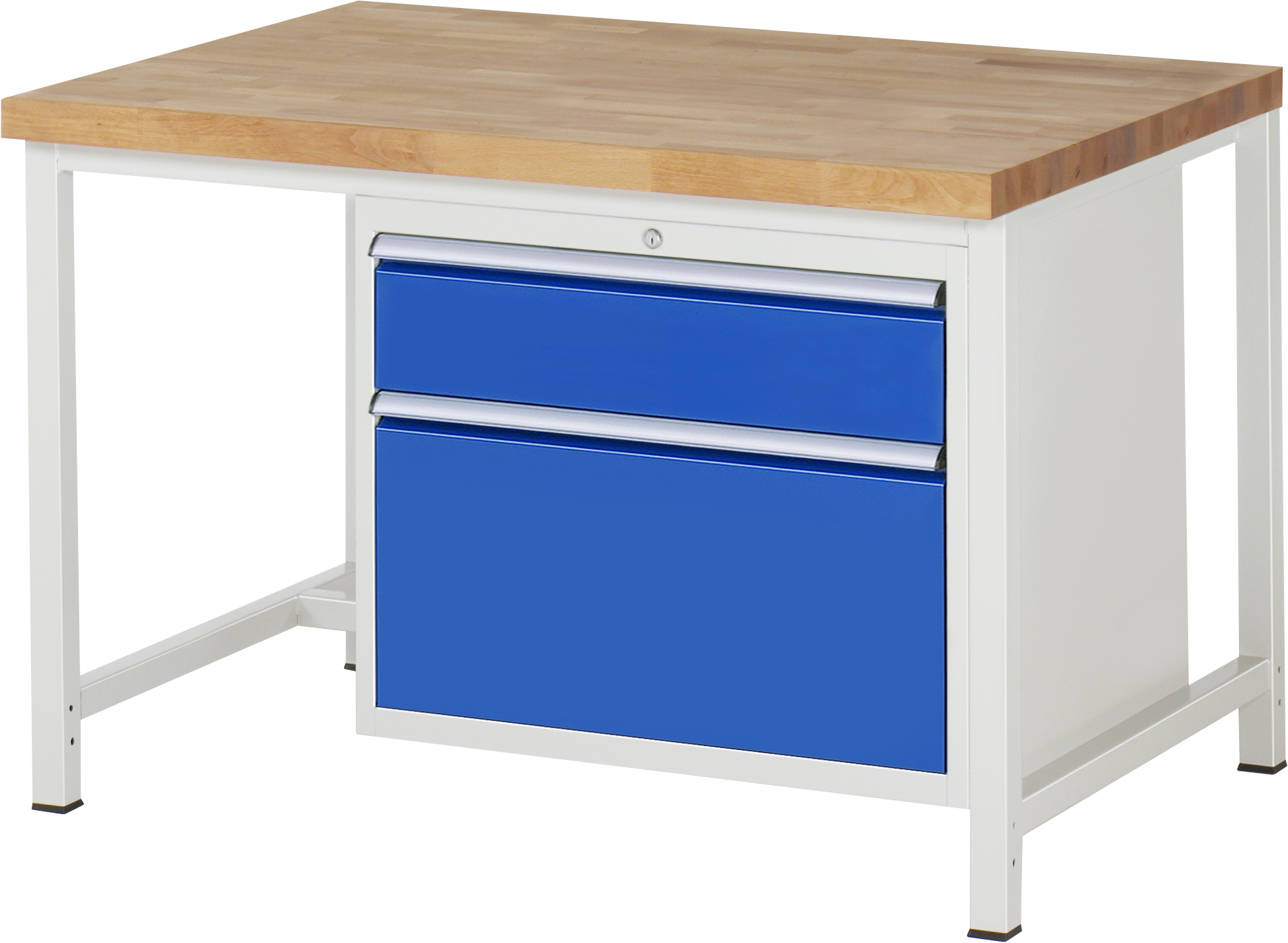 Werkbank Modell 8256, B 1250xT 900xH 840mm, Buche-Massiv-Platte 40mm