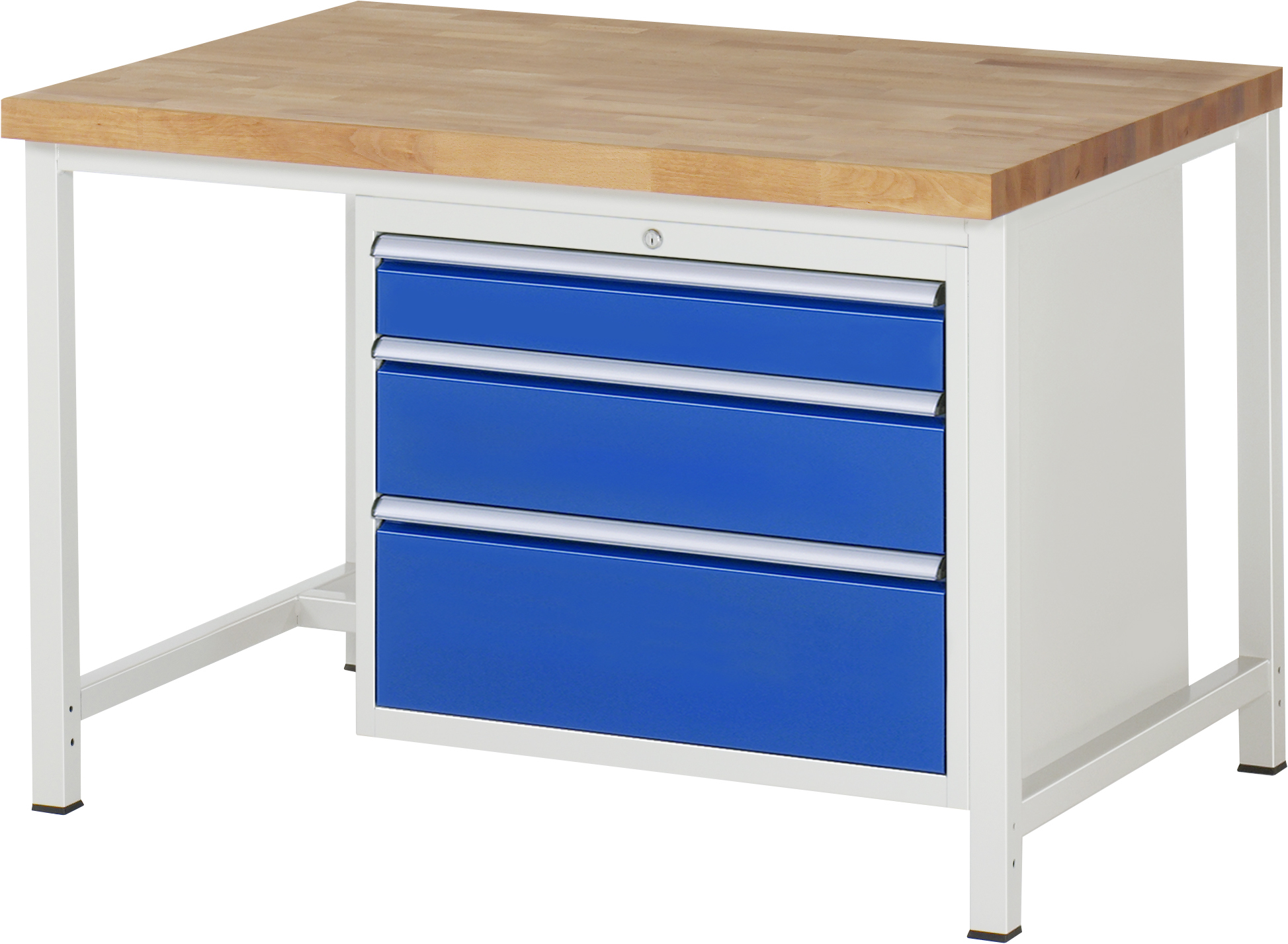 Werkbank Modell 8259, B 1250xT 900xH 840mm, Buche-Massiv-Platte 40mm