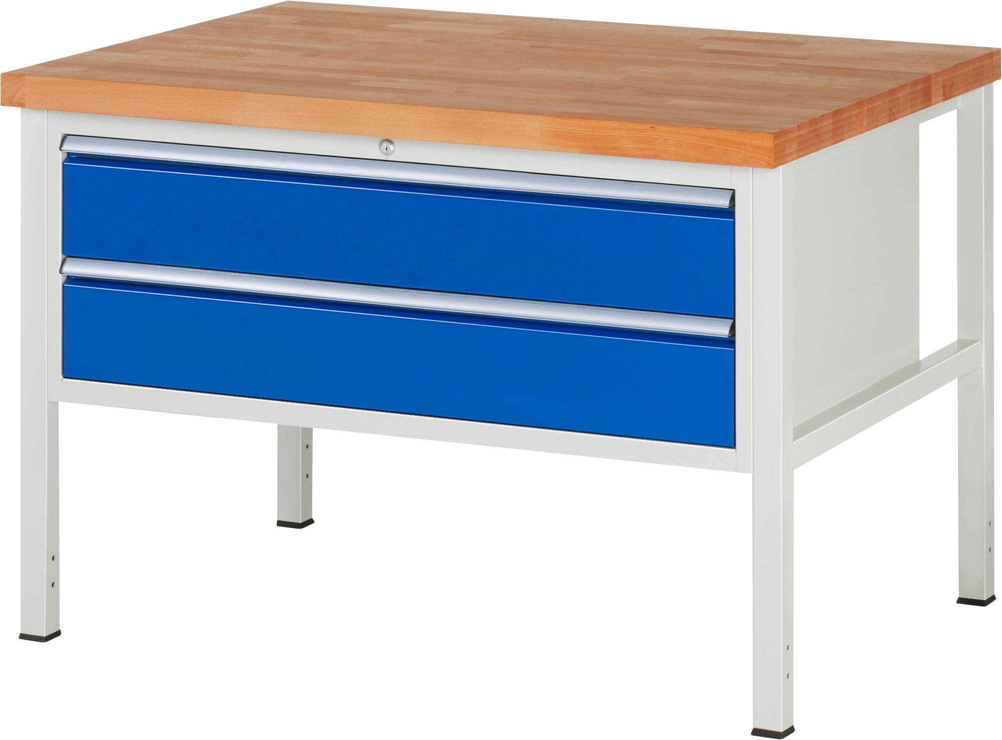 Werkbank Modell 8325, B 1250xT 900xH 840mm, Buche-Massiv-Platte 40mm