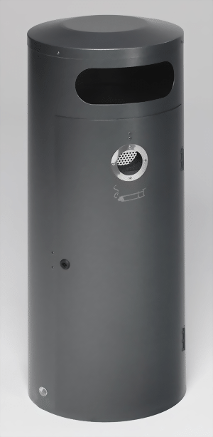 Abfallsammler/Ascher KS 70, antik-silber für 110 Liter Abfallsack
