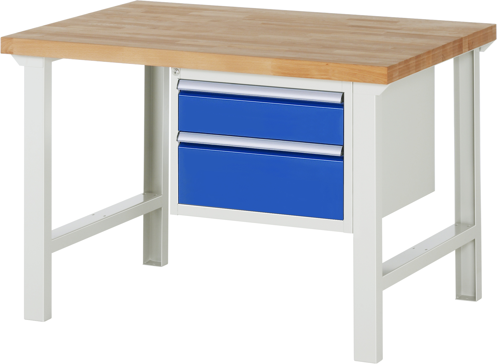 Werkbank Modell 7000, B 1250 x T 900 x H 840 mm, Buche-Massiv-Platte 40 mm