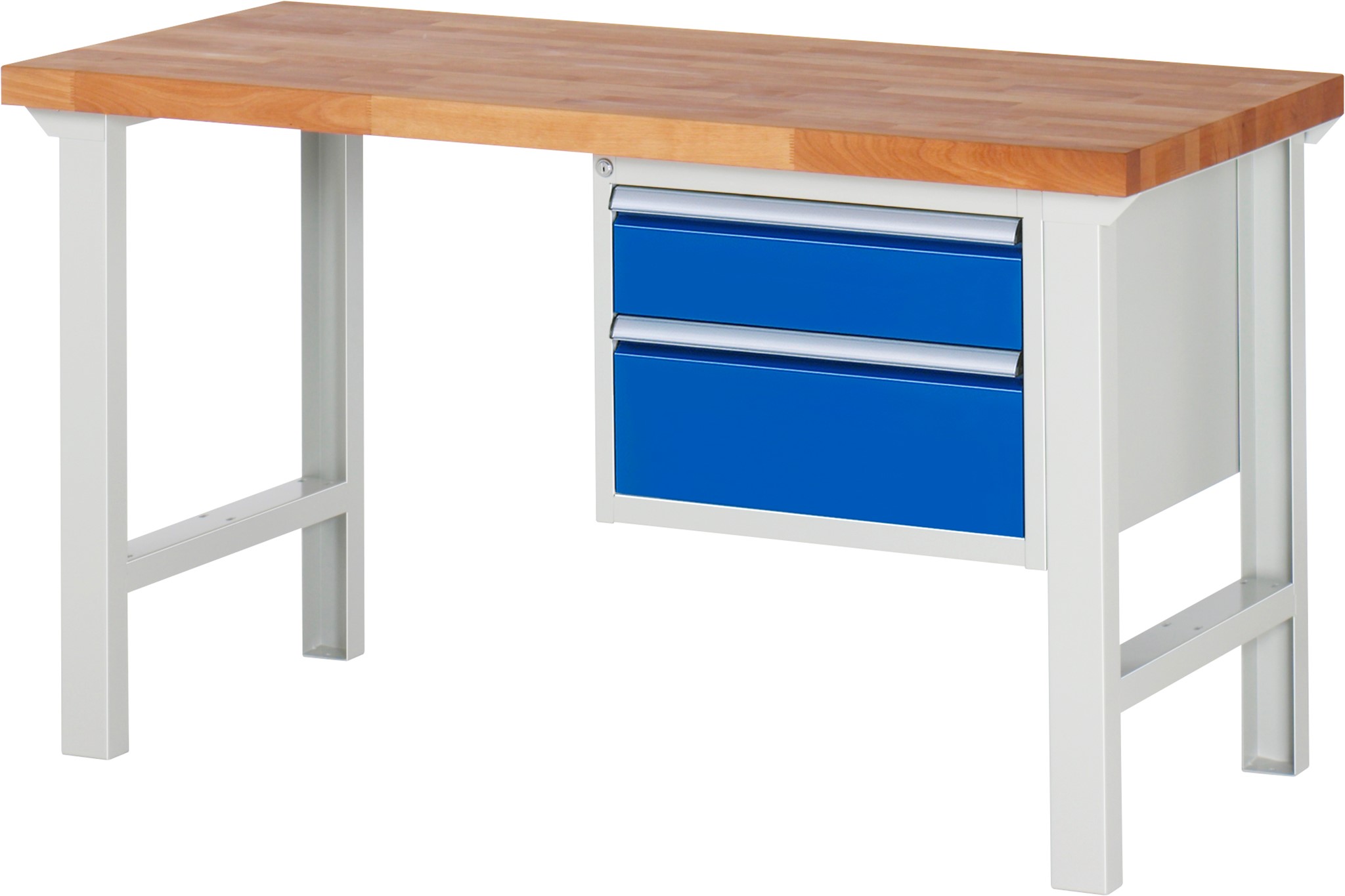 Werkbank Modell 7000, B 1500 x T 700 x H 840 mm, Buche-Massiv-Platte 40 mm