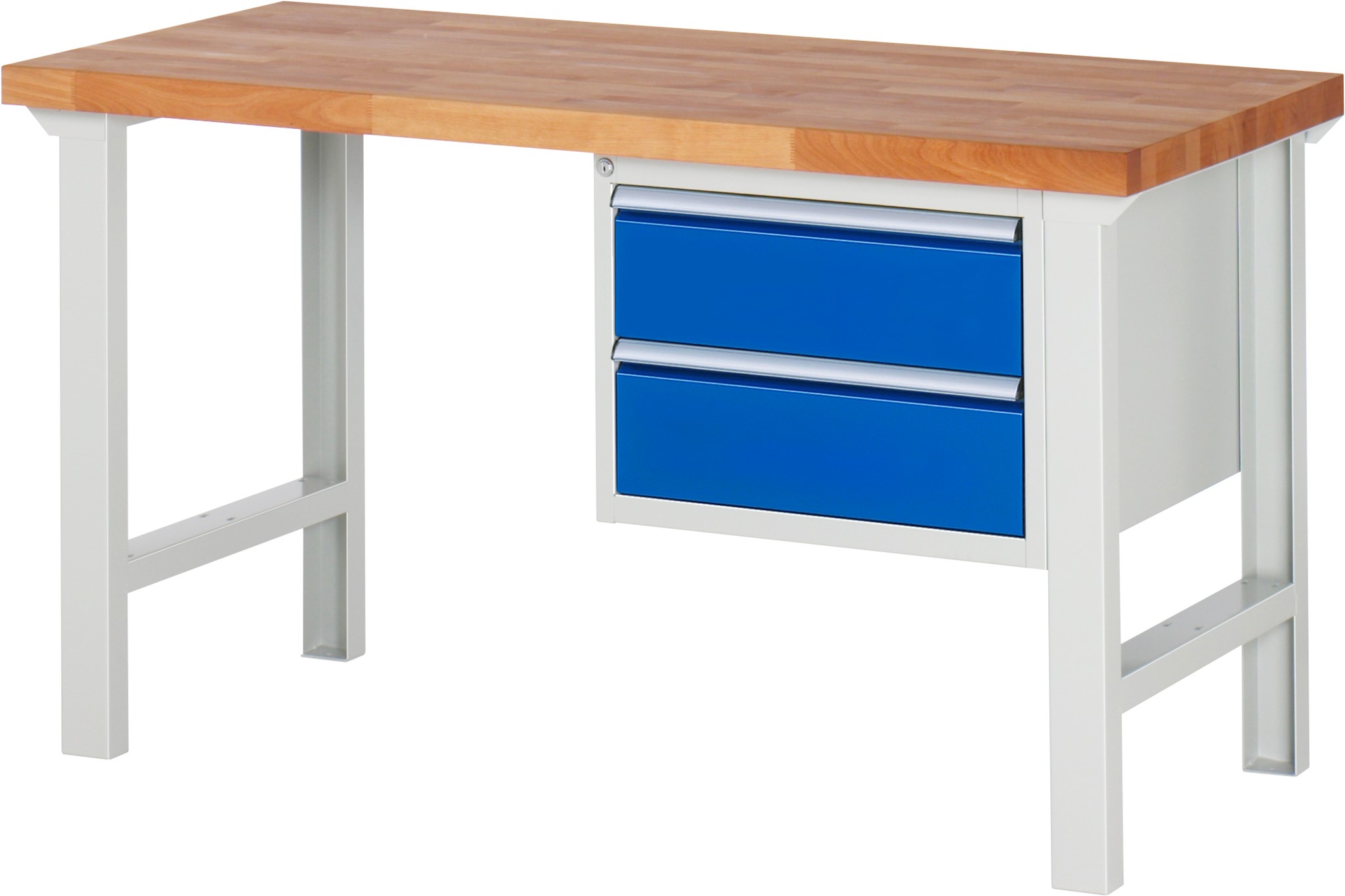 Werkbank Modell 7000, B 1500 x T 700 x H 840 mm, Buche-Massiv-Platte 40 mm