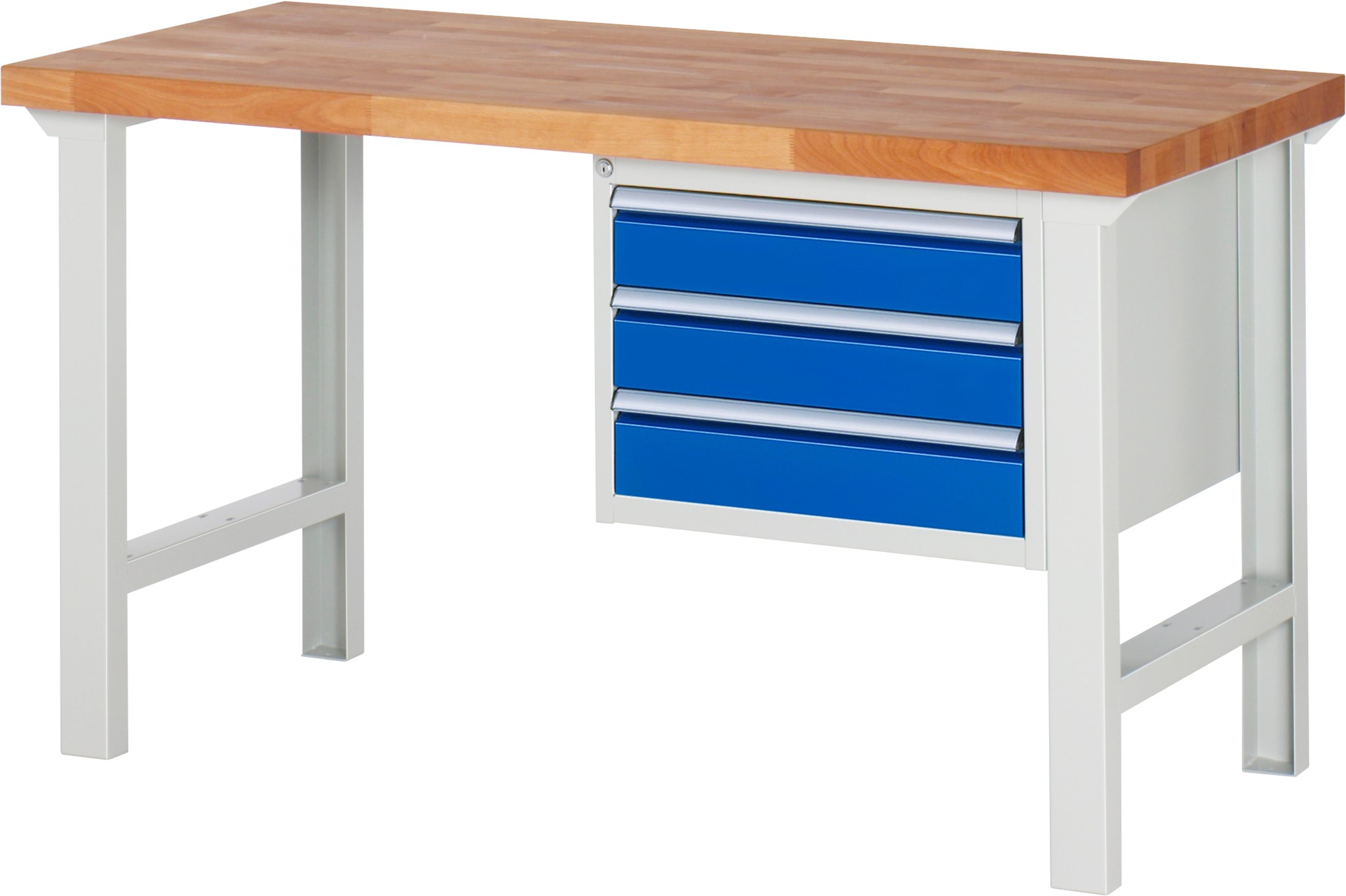 Werkbank Modell 7000, B 1500 x T 700 x H 840 mm, Buche-Massiv-Platte 40 mm