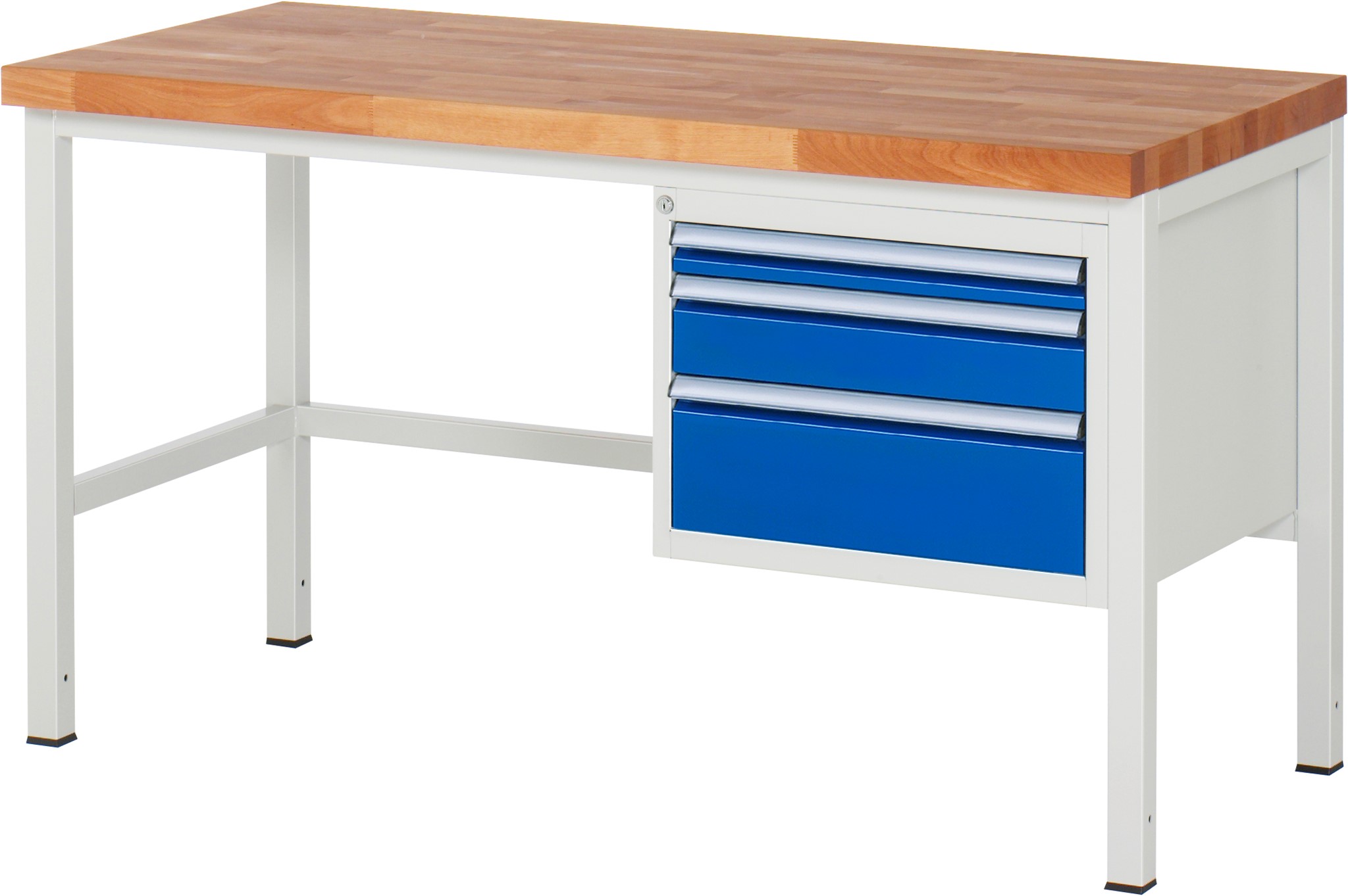 Werkbank Modell 8126, B 1500xT 700xH 840mm, Buche-Massiv-Platte 40mm