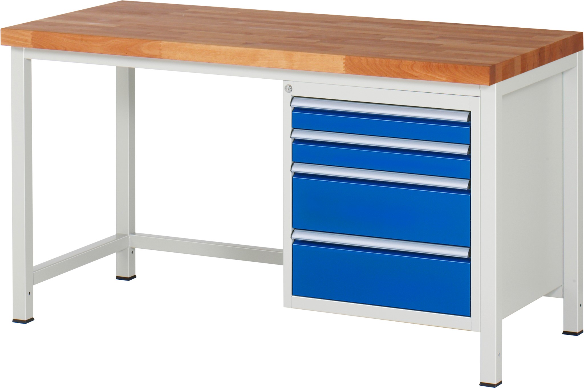 Werkbank Modell 8161, B 1500xT 700xH 840mm, Buche-Massiv-Platte 40mm