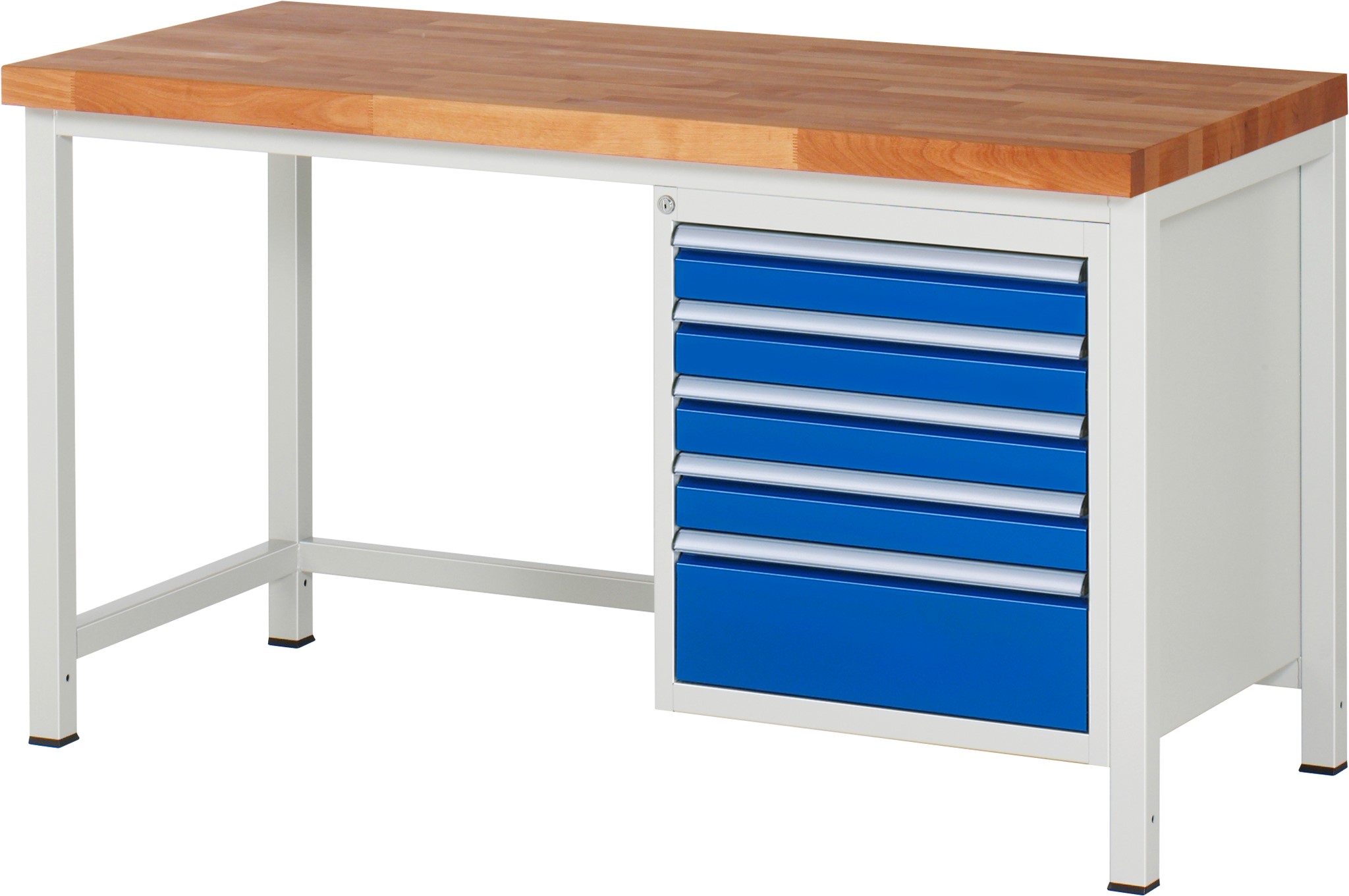 Werkbank Modell 8168, B 1500xT 700xH 840mm, Buche-Massiv-Platte 40mm