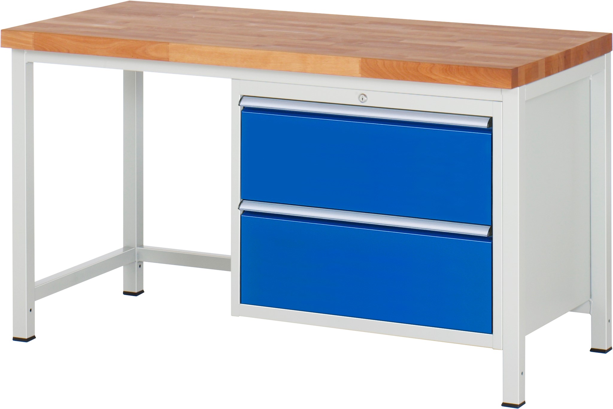 Werkbank Modell 8255, B 1500xT 700xH 840mm, Buche-Massiv-Platte 40mm