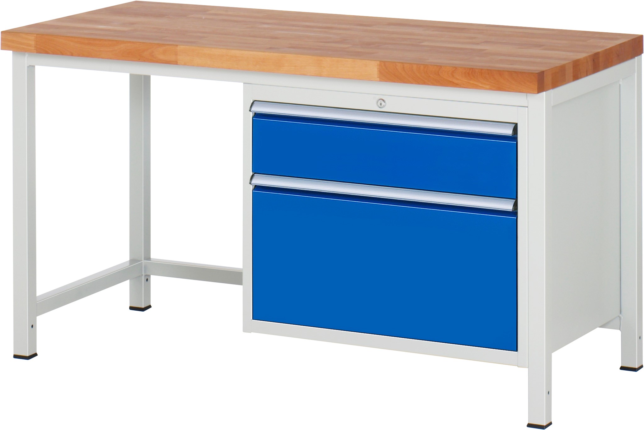Werkbank Modell 8256, B 1500xT 700xH 840mm, Buche-Massiv-Platte 40mm