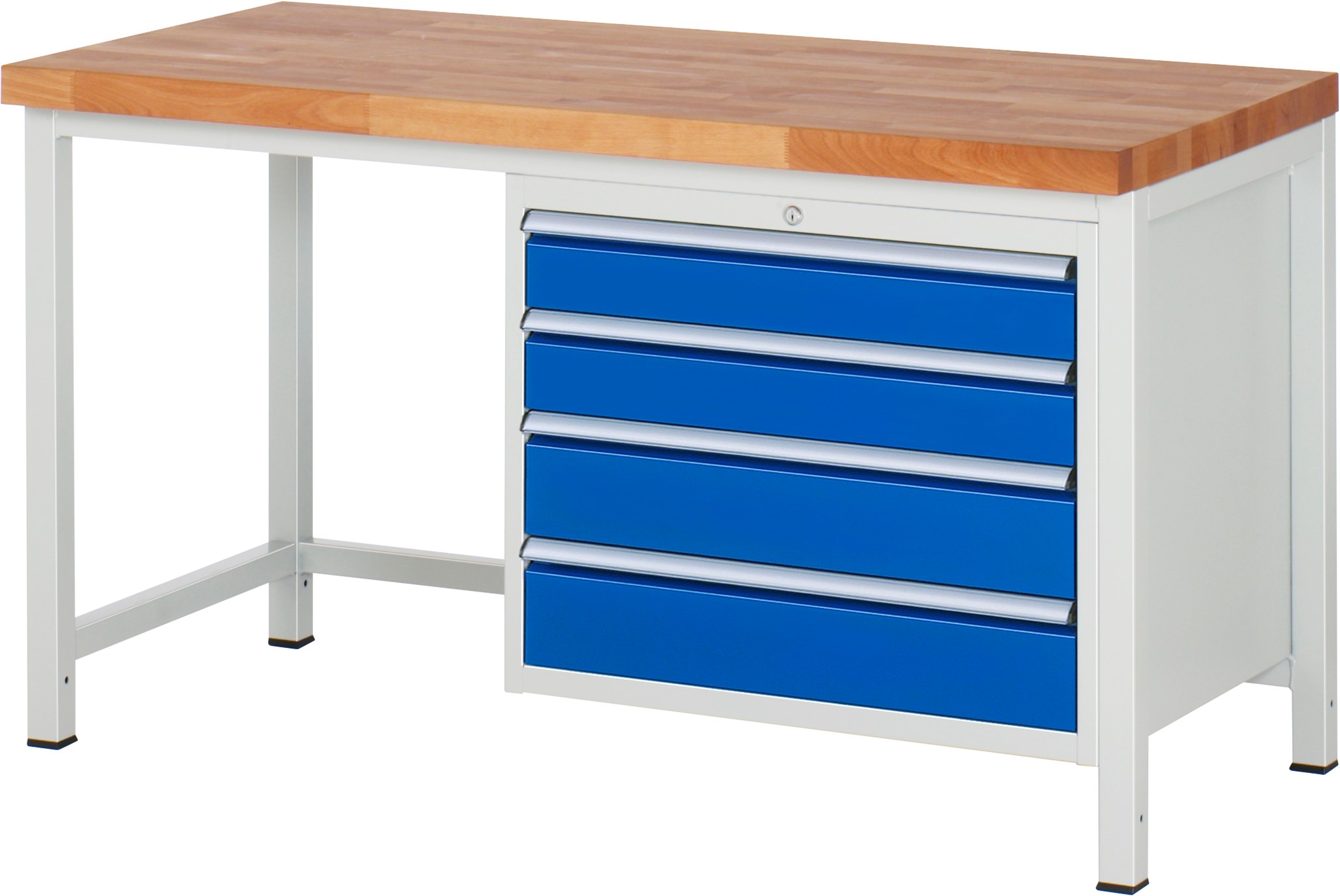 Werkbank Modell 8262, B 1500xT 700xH 840mm, Buche-Massiv-Platte 40mm