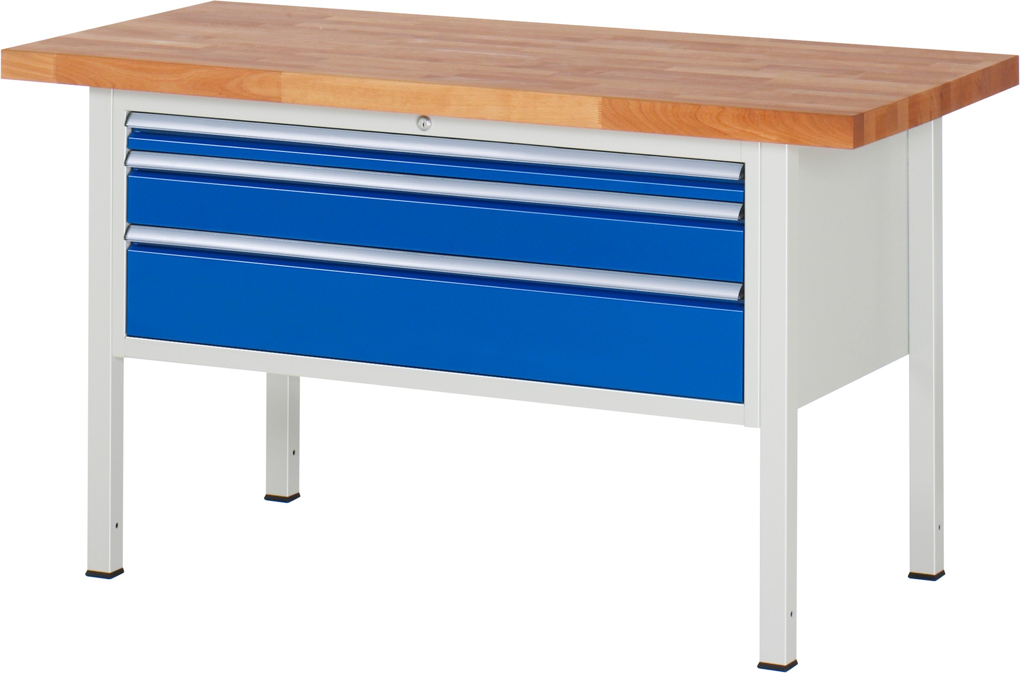 Werkbank Modell 8326, B 1500xT 700xH 840mm, Buche-Massiv-Platte 40mm