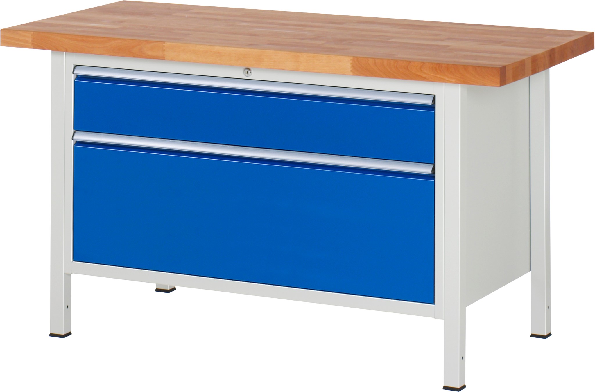 Werkbank Modell 8356, B 1500xT 700xH 840mm, Buche-Massiv-Platte 40mm