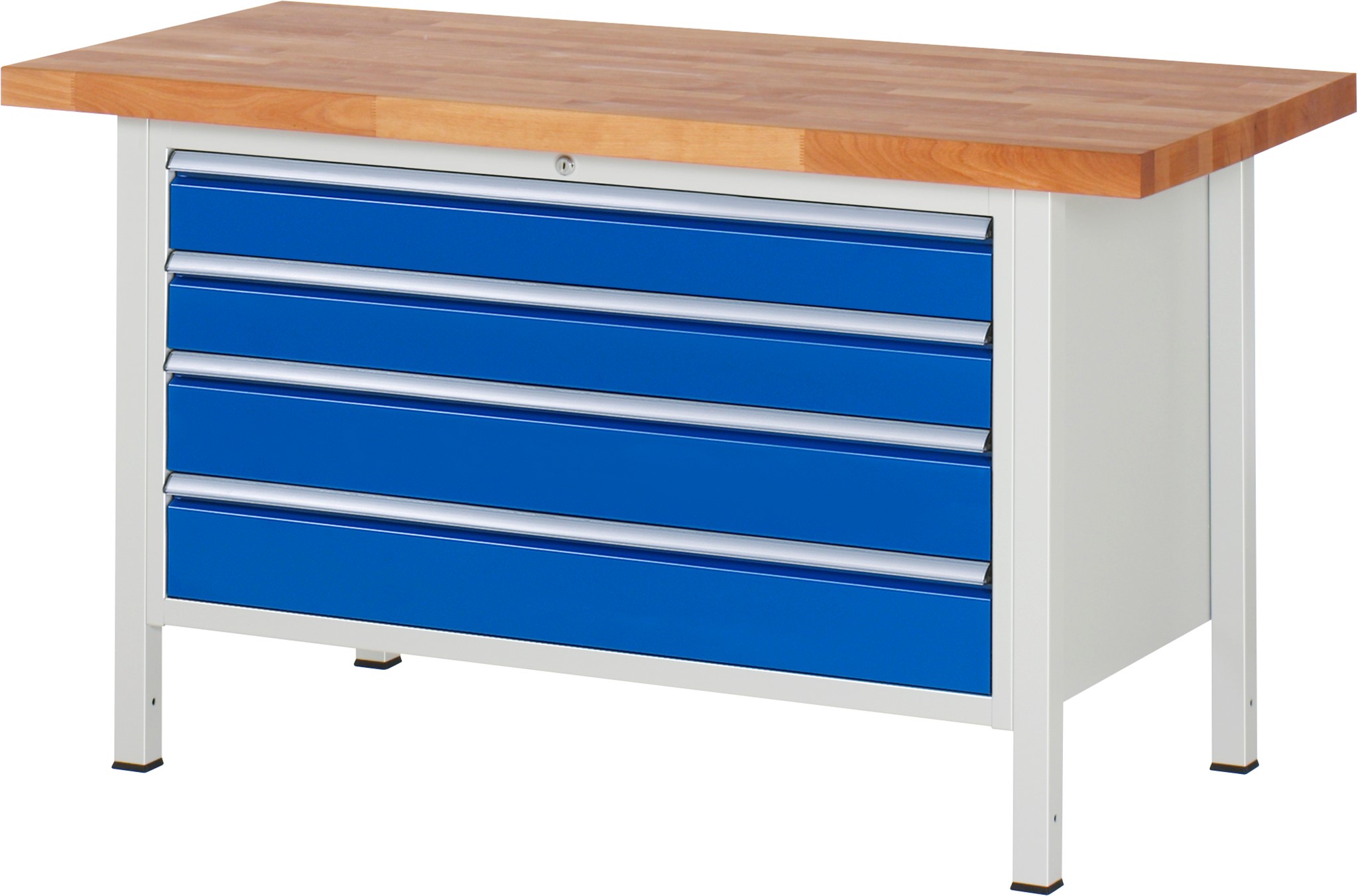 Werkbank Modell 8362, B 1500xT 700xH 840mm, Buche-Massiv-Platte 40mm