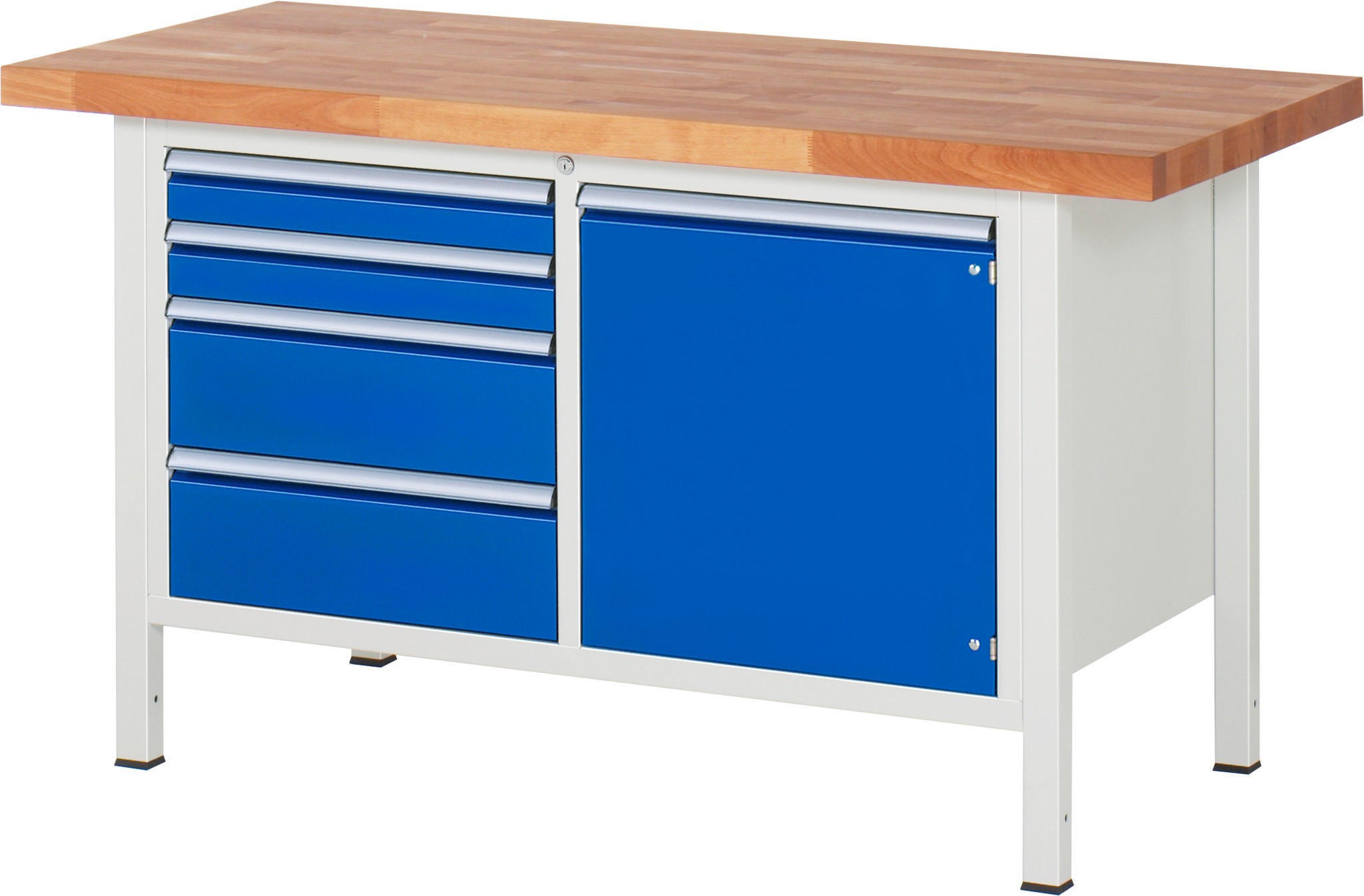 Werkbank Modell 8470, B 1500xT 700xH 840mm, Buche-Massiv-Platte 40mm