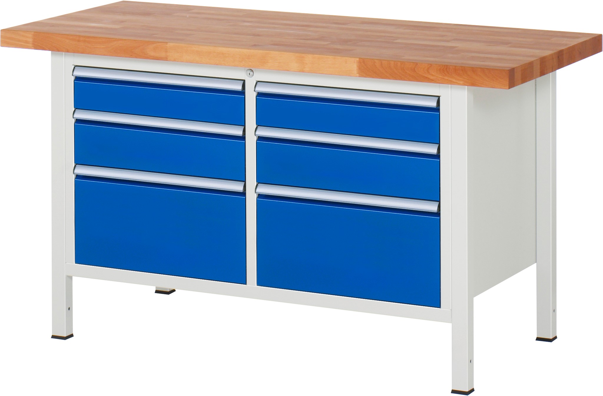 Werkbank Modell 8475, B 1500xT 700xH 840mm, Buche-Massiv-Platte 40mm