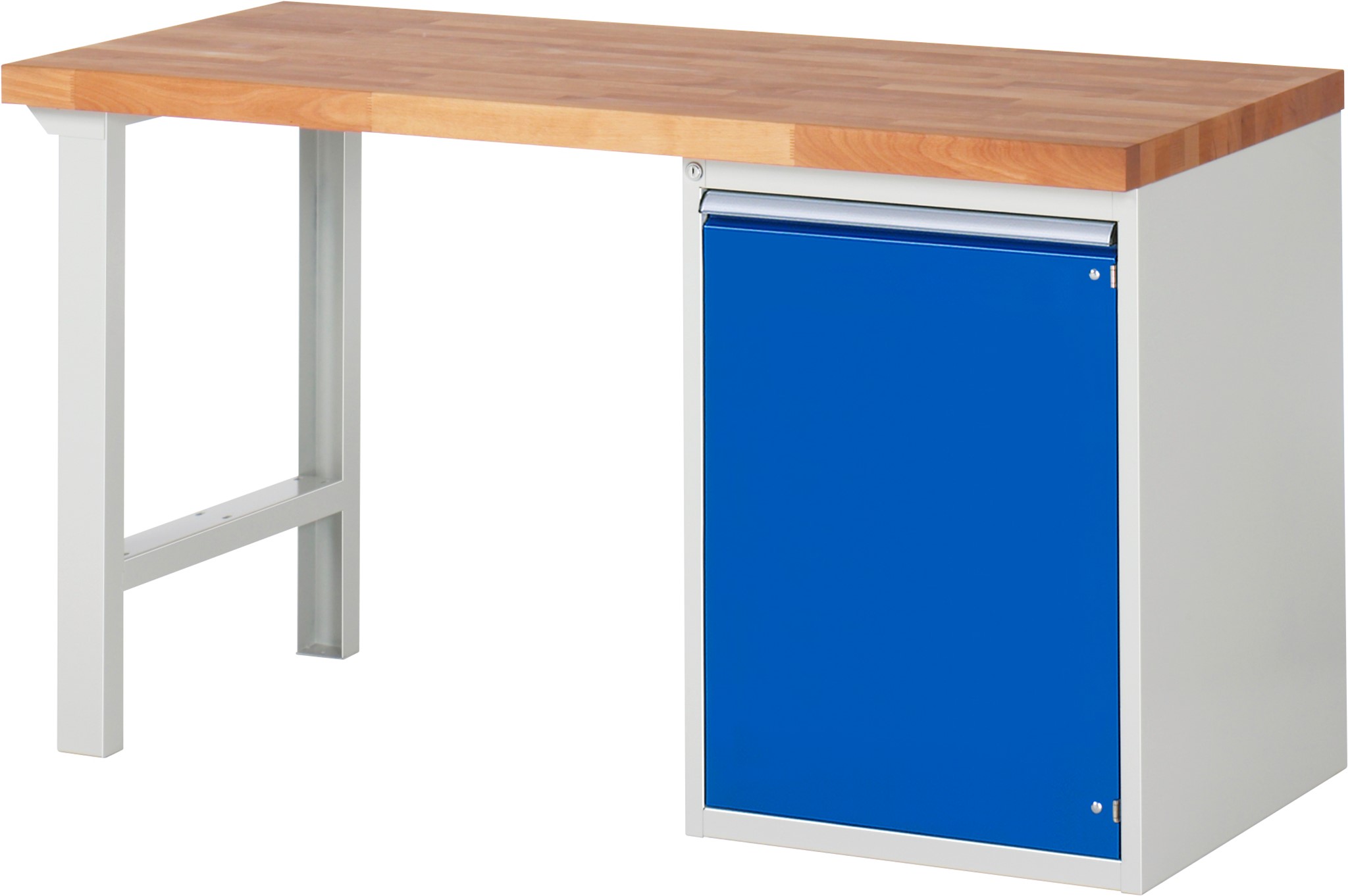 Werkbank Modell 7501, B 1500 x T 700 x H 840 mm, Buche-Massiv-Platte 40 mm