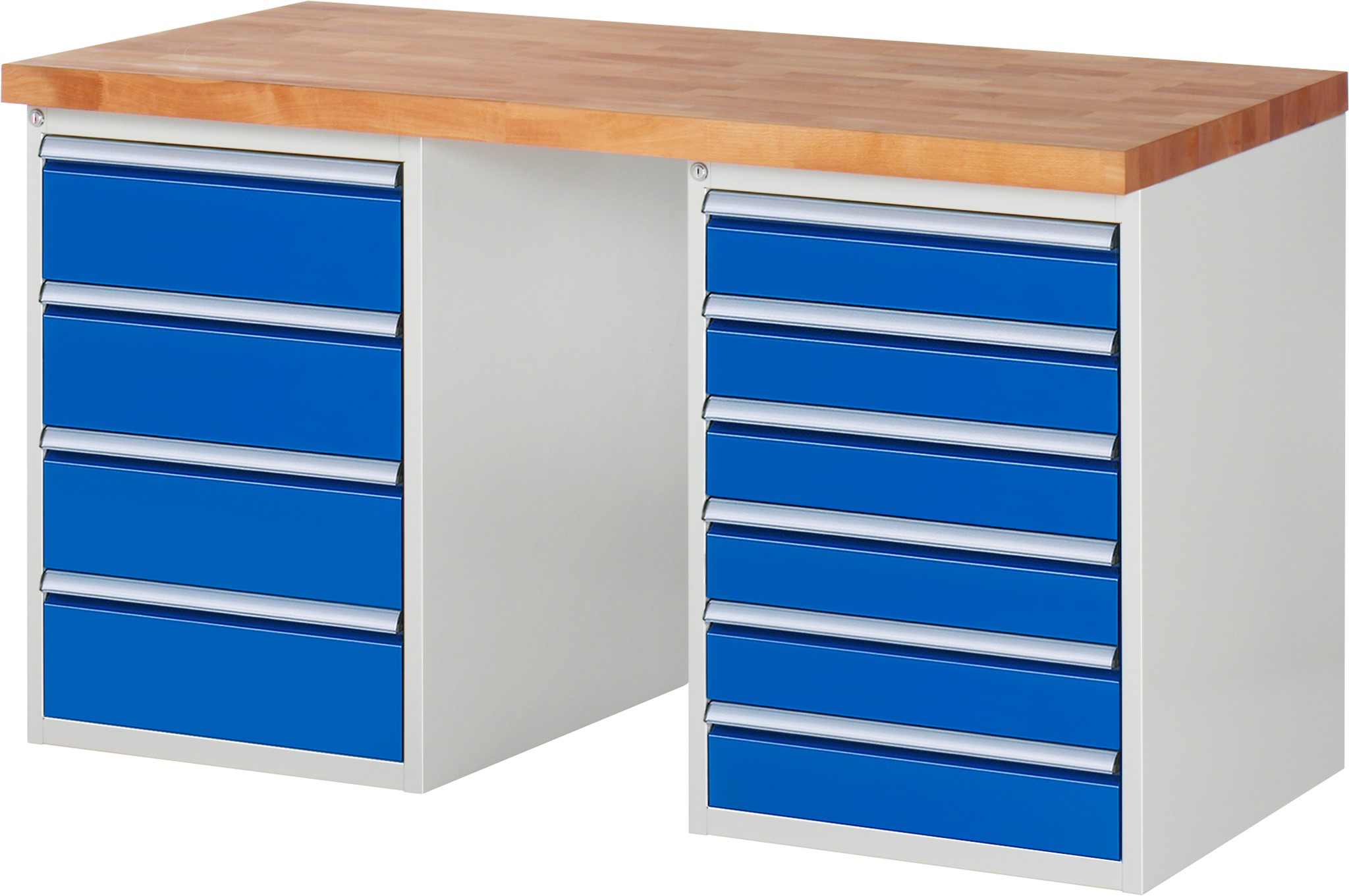 Werkbank Modell 7821, B 1500xT 700xH 840mm, Buche-Massiv-Platte 40 mm