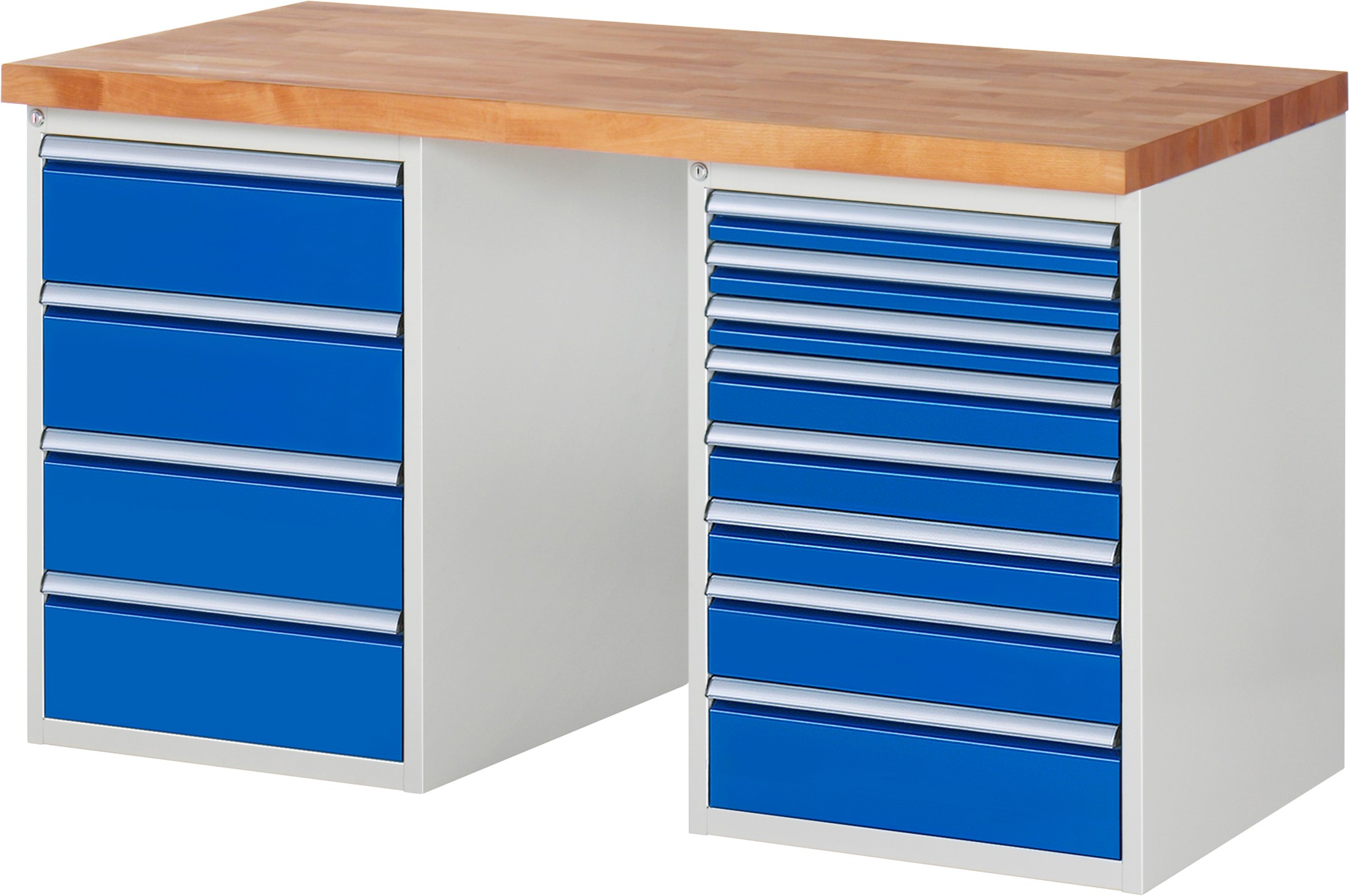 Werkbank Modell 7822, B 1500xT 700xH 840mm, Buche-Massiv-Platte 40 mm