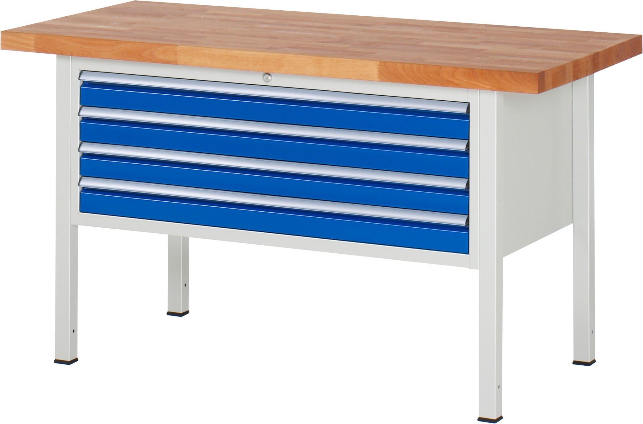 Werkbank Modell 8333, B 1500xT 700xH 840-1040mm, Buche-Massiv-Platte 40mm