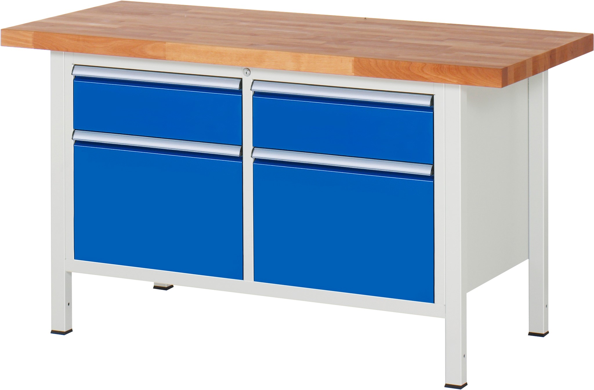 Werkbank Modell 8471, B 1500xT 700xH 840-1040mm, Buche-Massiv-Platte 40mm