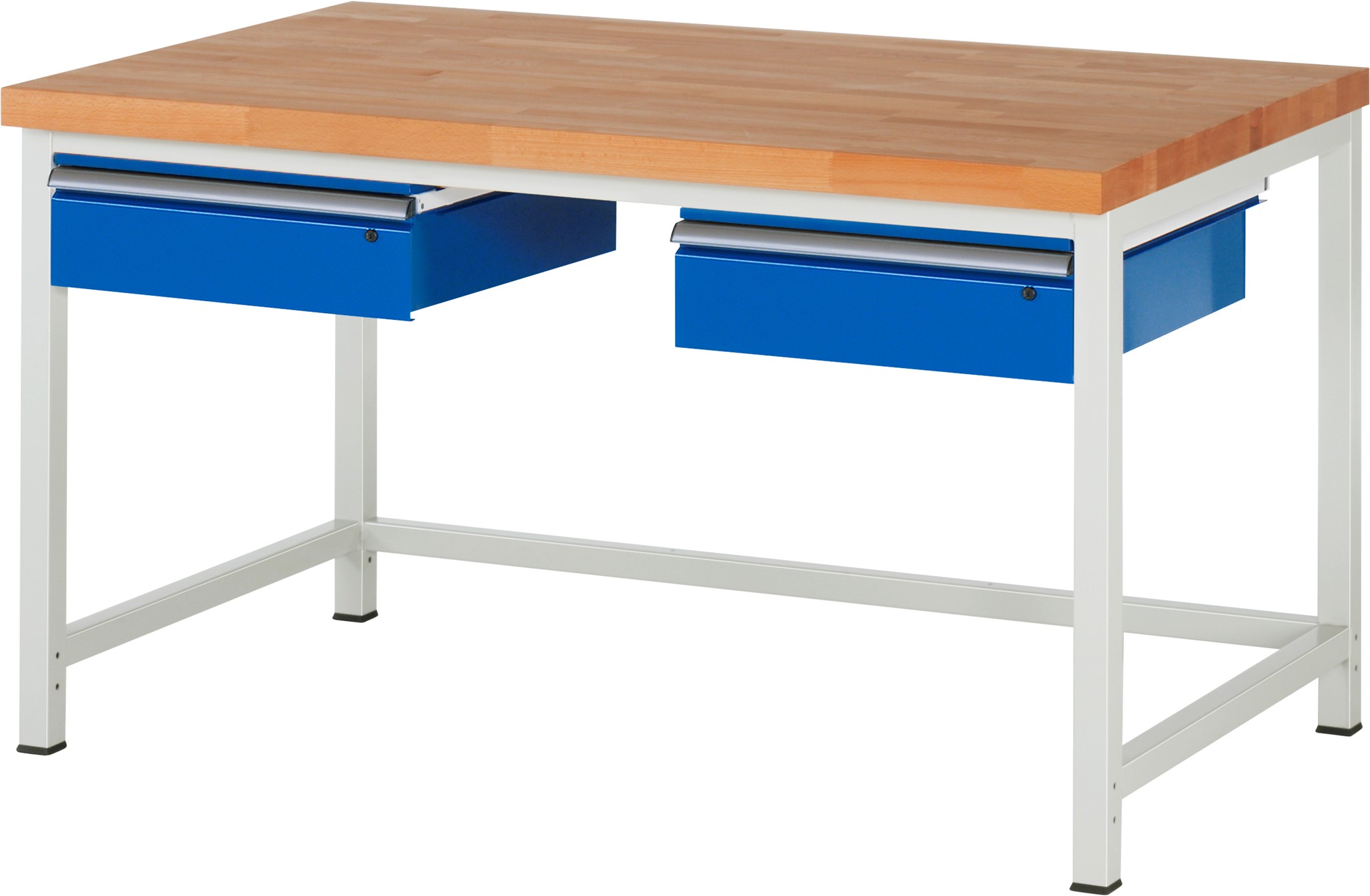 Werkbank fixe Höhe, B 1500xT 900xH 840mm, Buche-Massiv-Platte 40mm