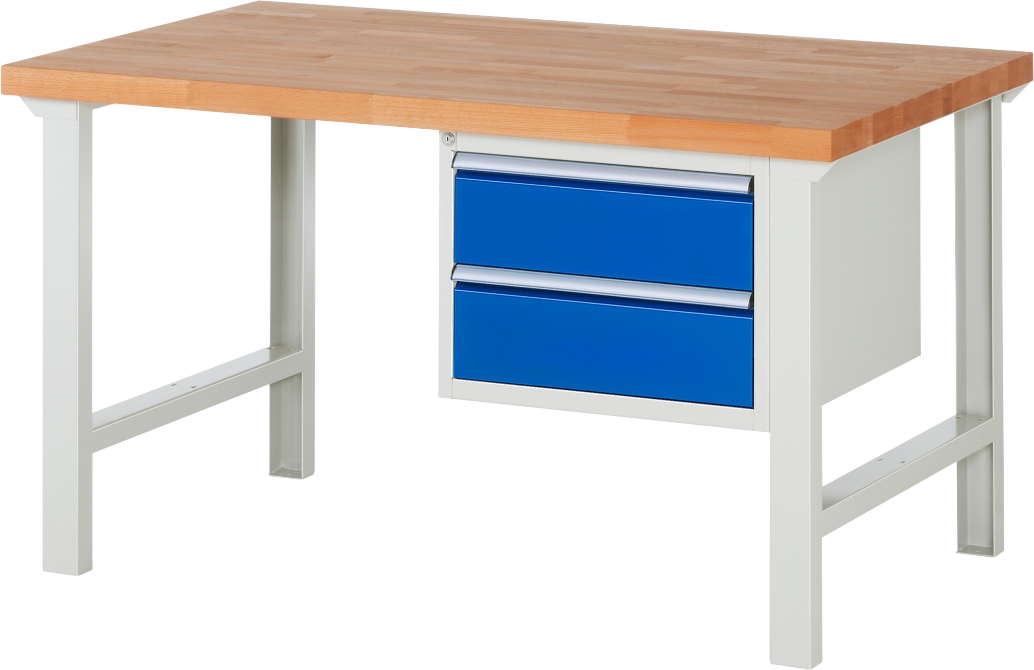 Werkbank Modell 7000, B 1500 x T 900 x H 840 mm, Buche-Massiv-Platte 40 mm