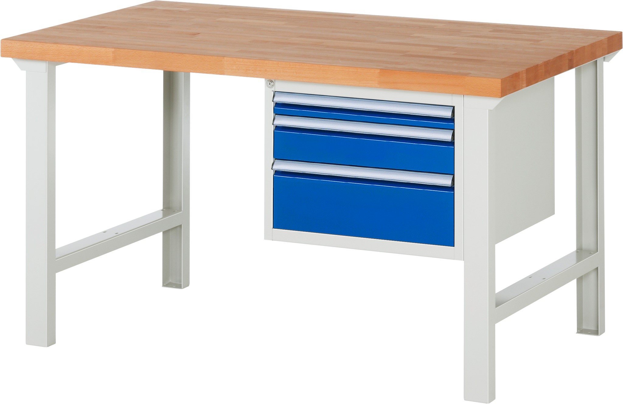 Werkbank Modell 7000, B 1500 x T 900 x H 840 mm, Buche-Massiv-Platte 40 mm