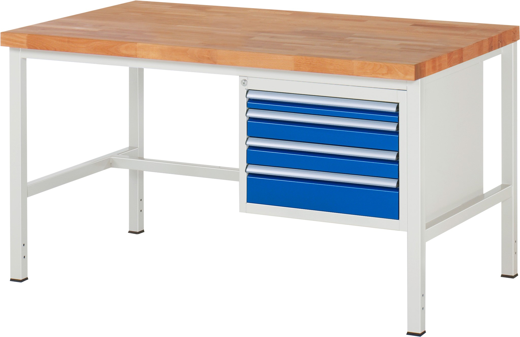 Werkbank Modell 8132, B 1500xT 900xH 840mm, Buche-Massiv-Platte 40mm