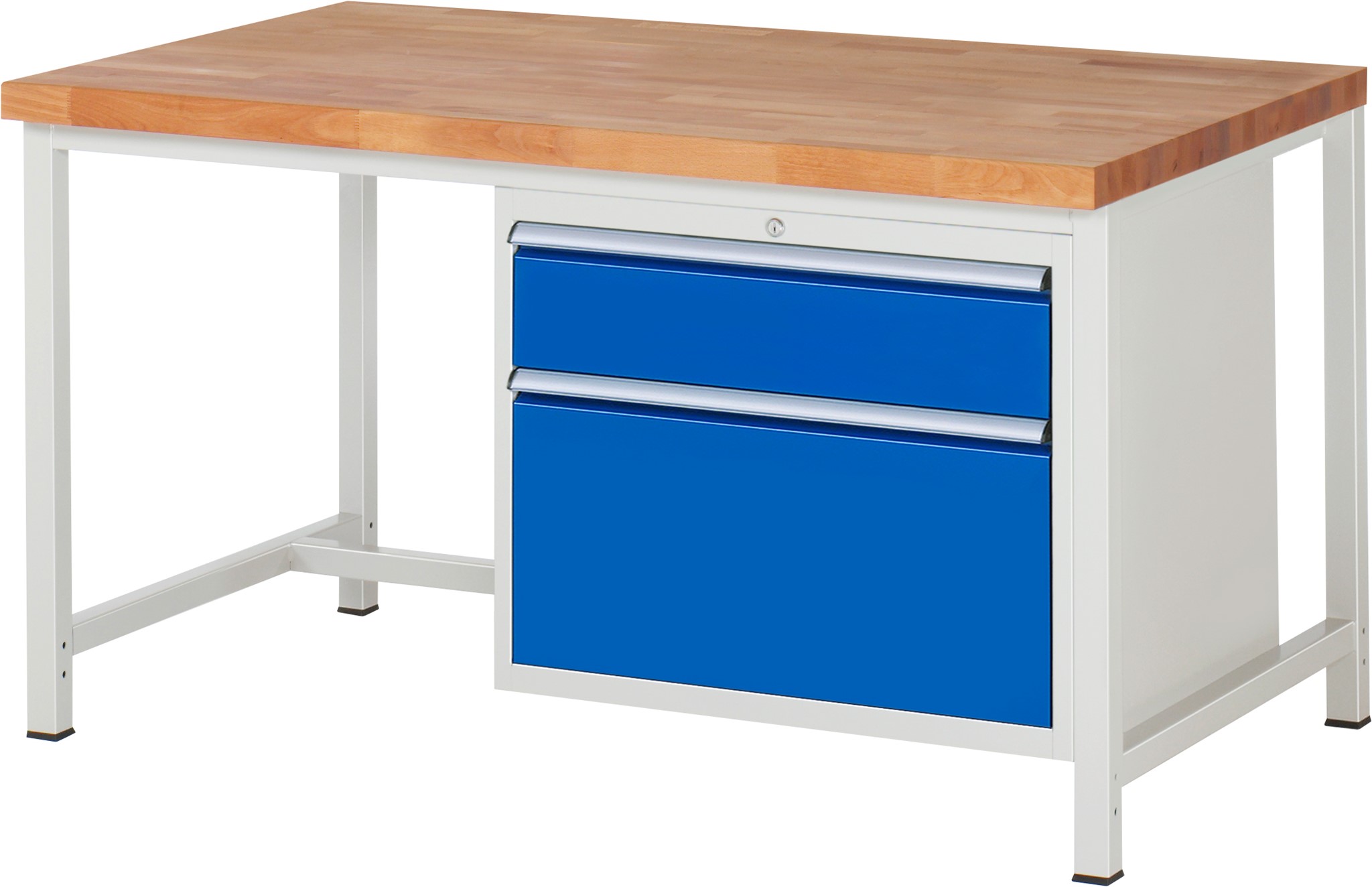 Werkbank Modell 8256, B 1500xT 900xH 840mm, Buche-Massiv-Platte 40mm